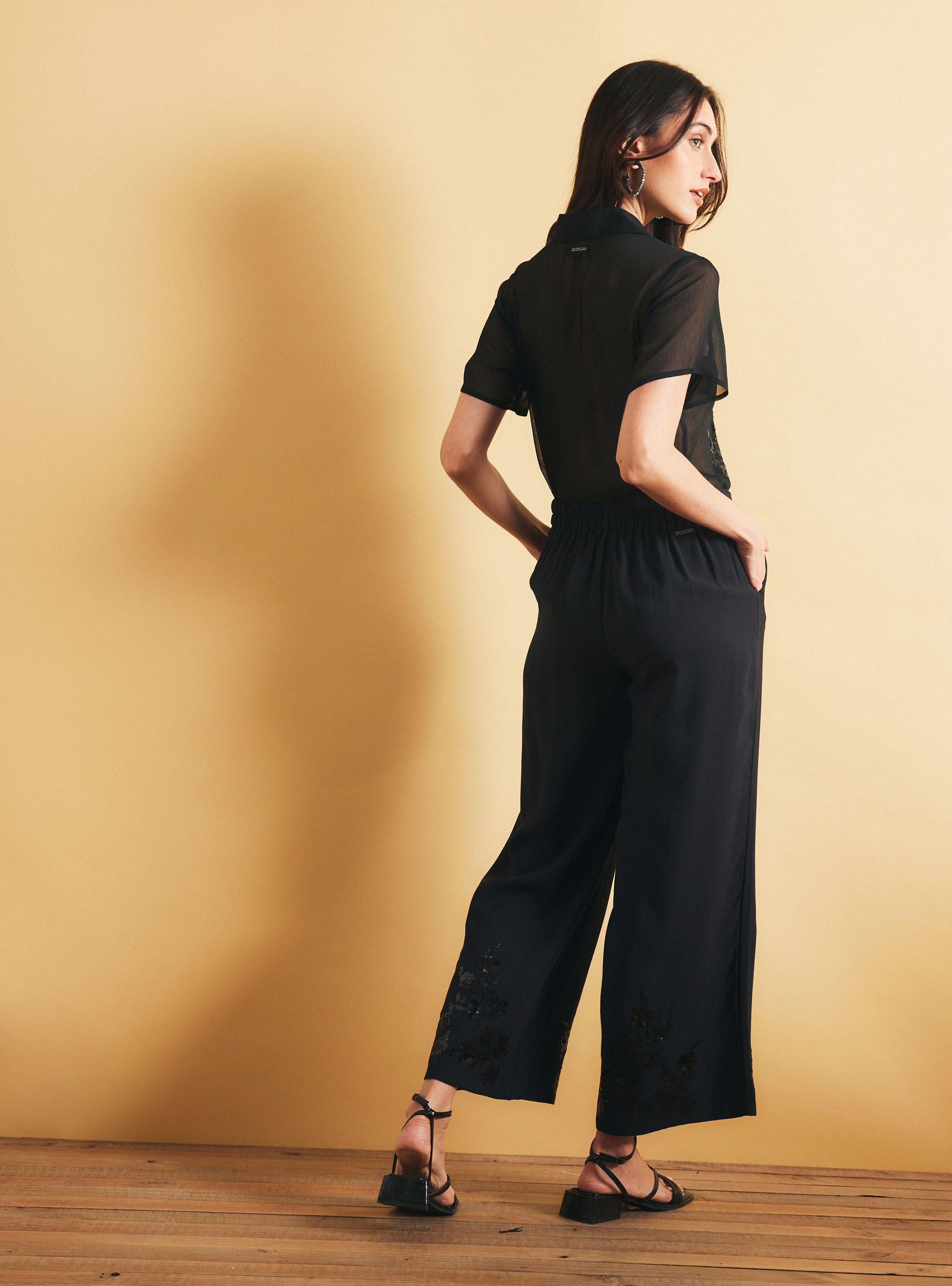 Pantalón Ancho Fluido-5
