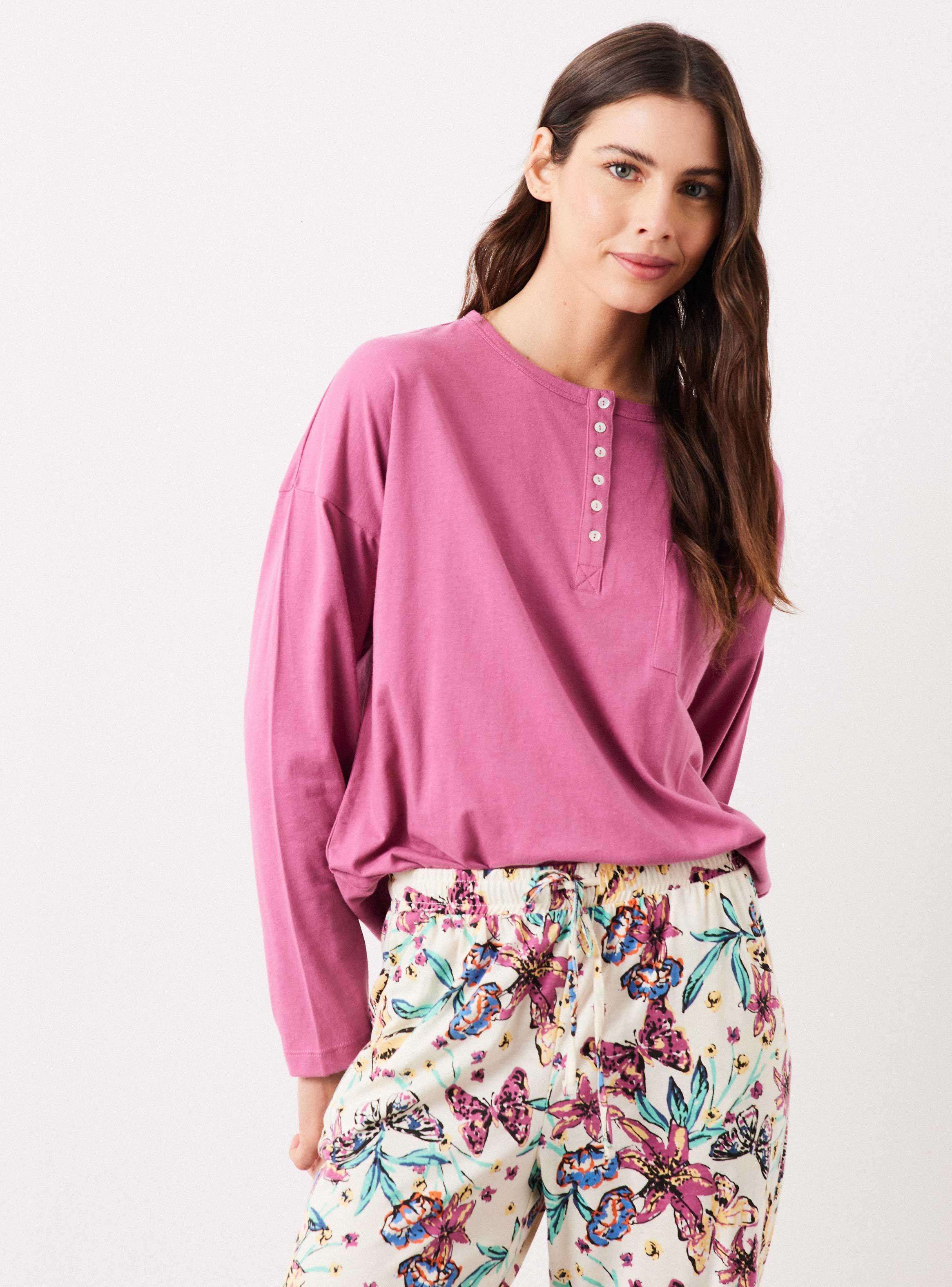 Polera Pijama Manga Larga con Botones Jersey Ármalo-0