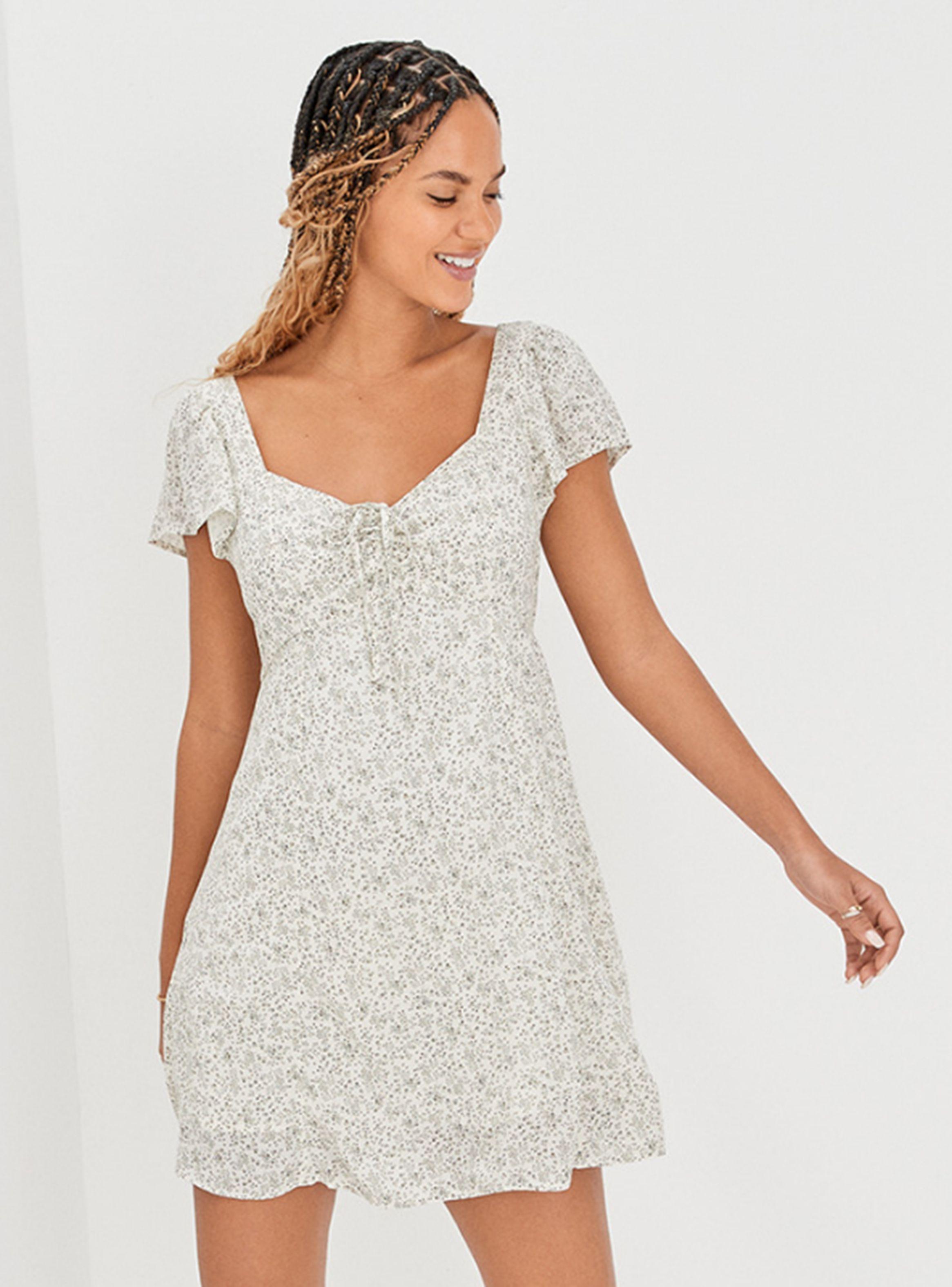 Vestido Mini Floreado Cinch-Front-0