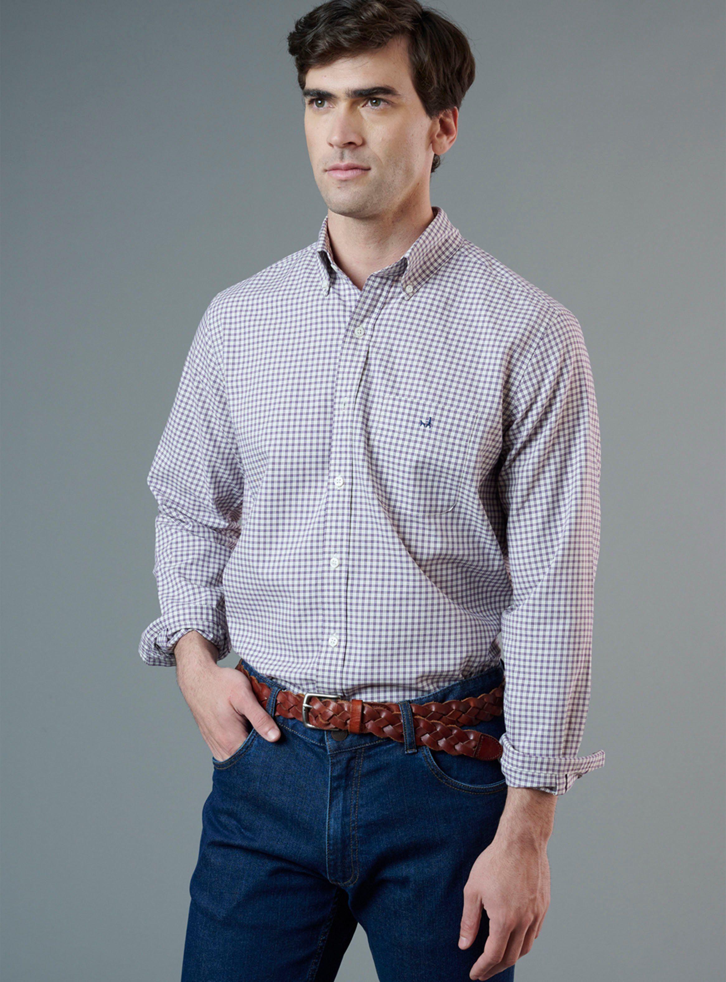 Camisa Print Manga Larga Bolsillo-0