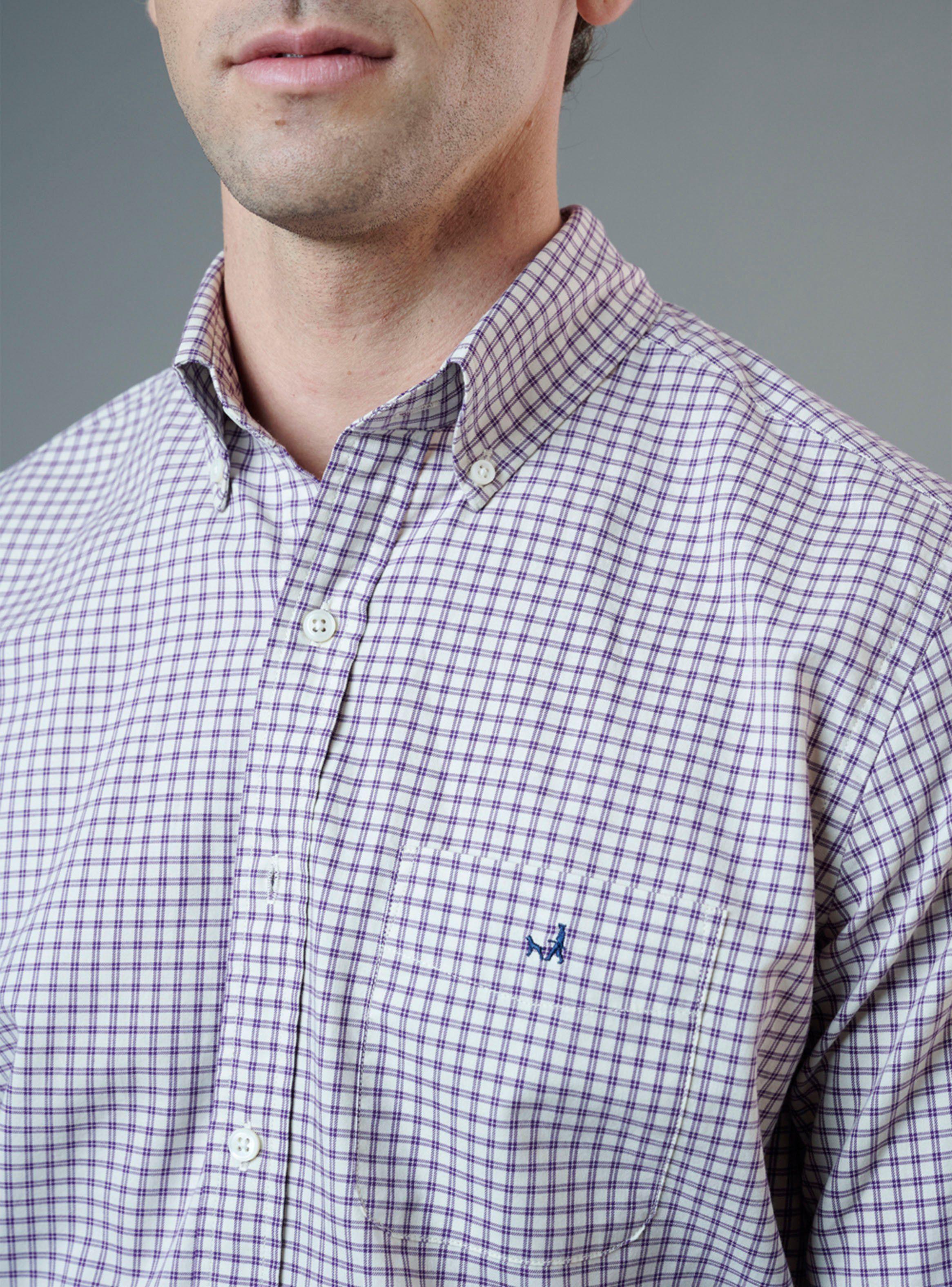 Camisa Print Manga Larga Bolsillo-1