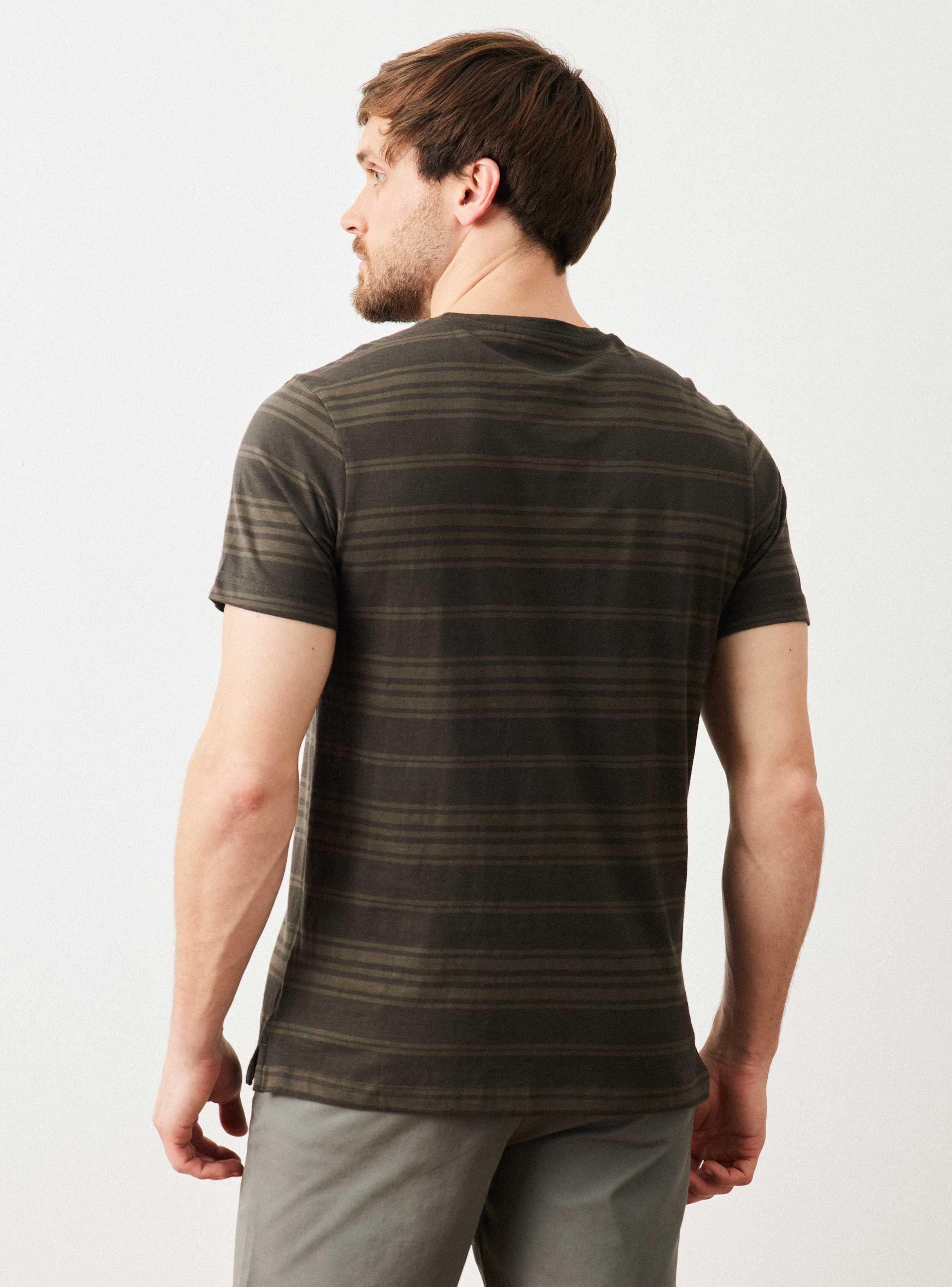 Polera Manga Corta Rayada Slub-1