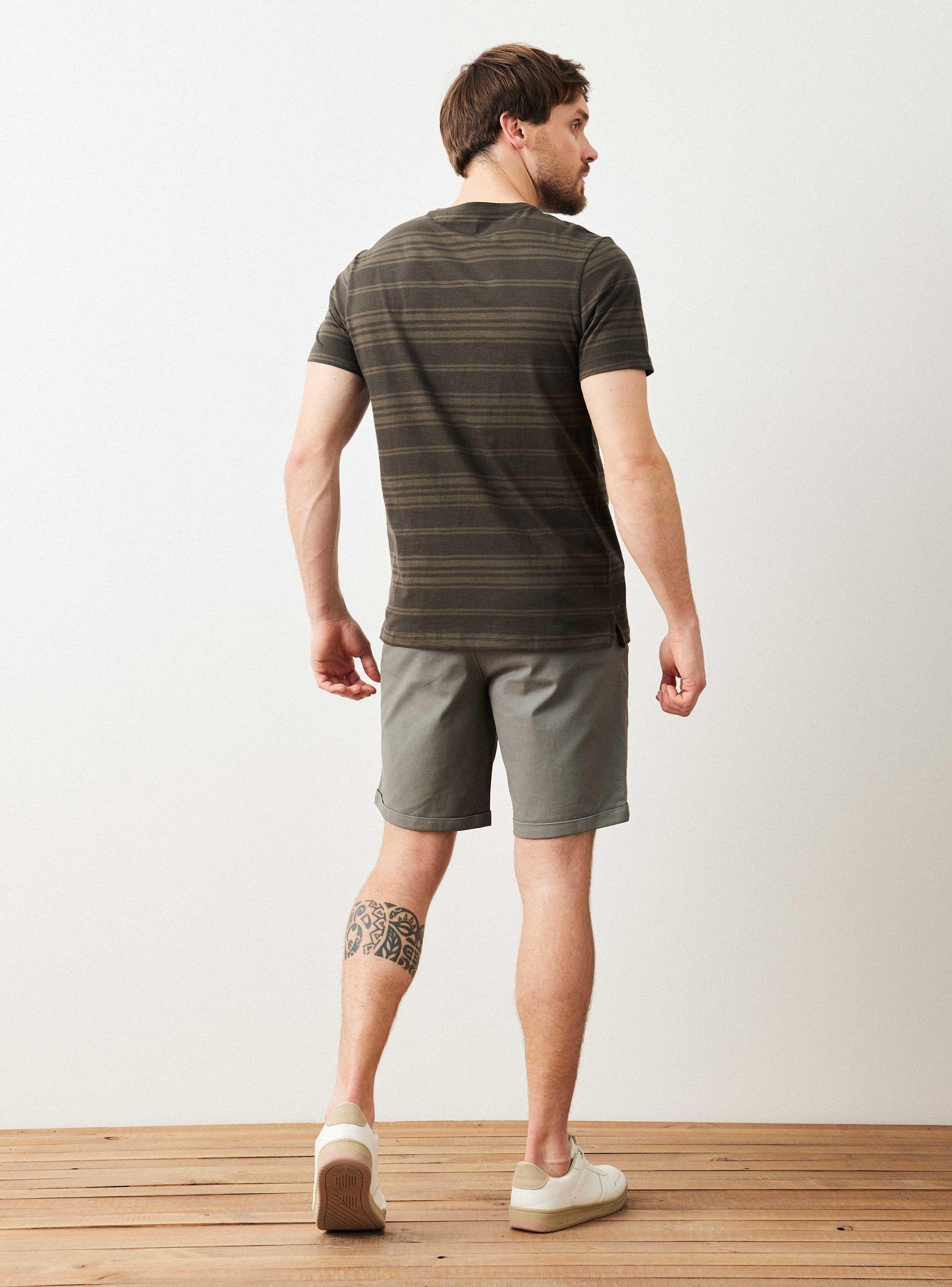 Polera Manga Corta Rayada Slub-5