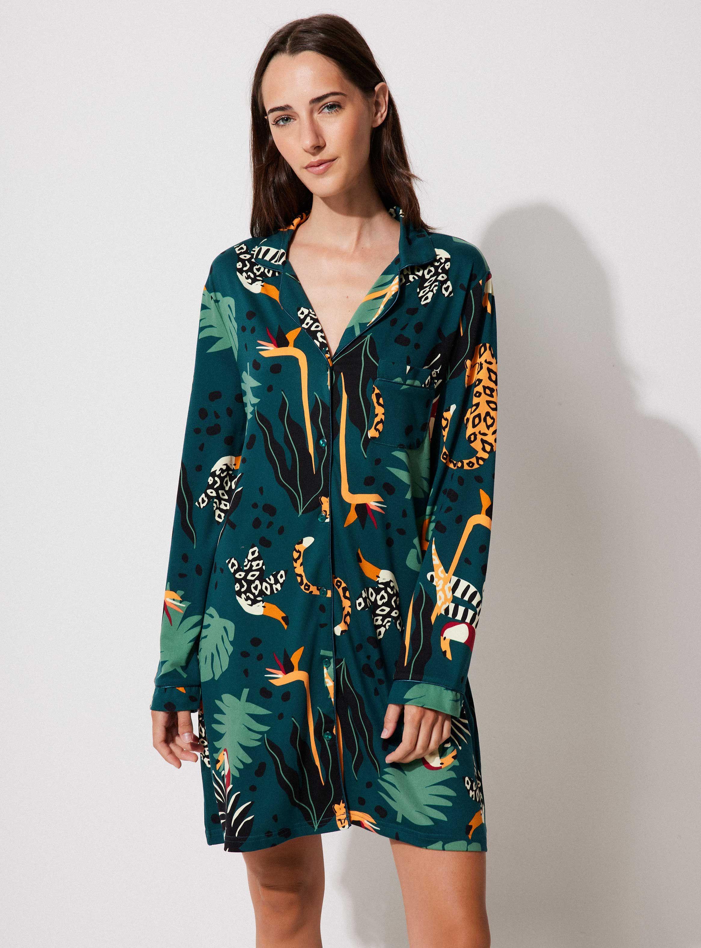 Camisa de Dormir Camisero Full Print Peach-0