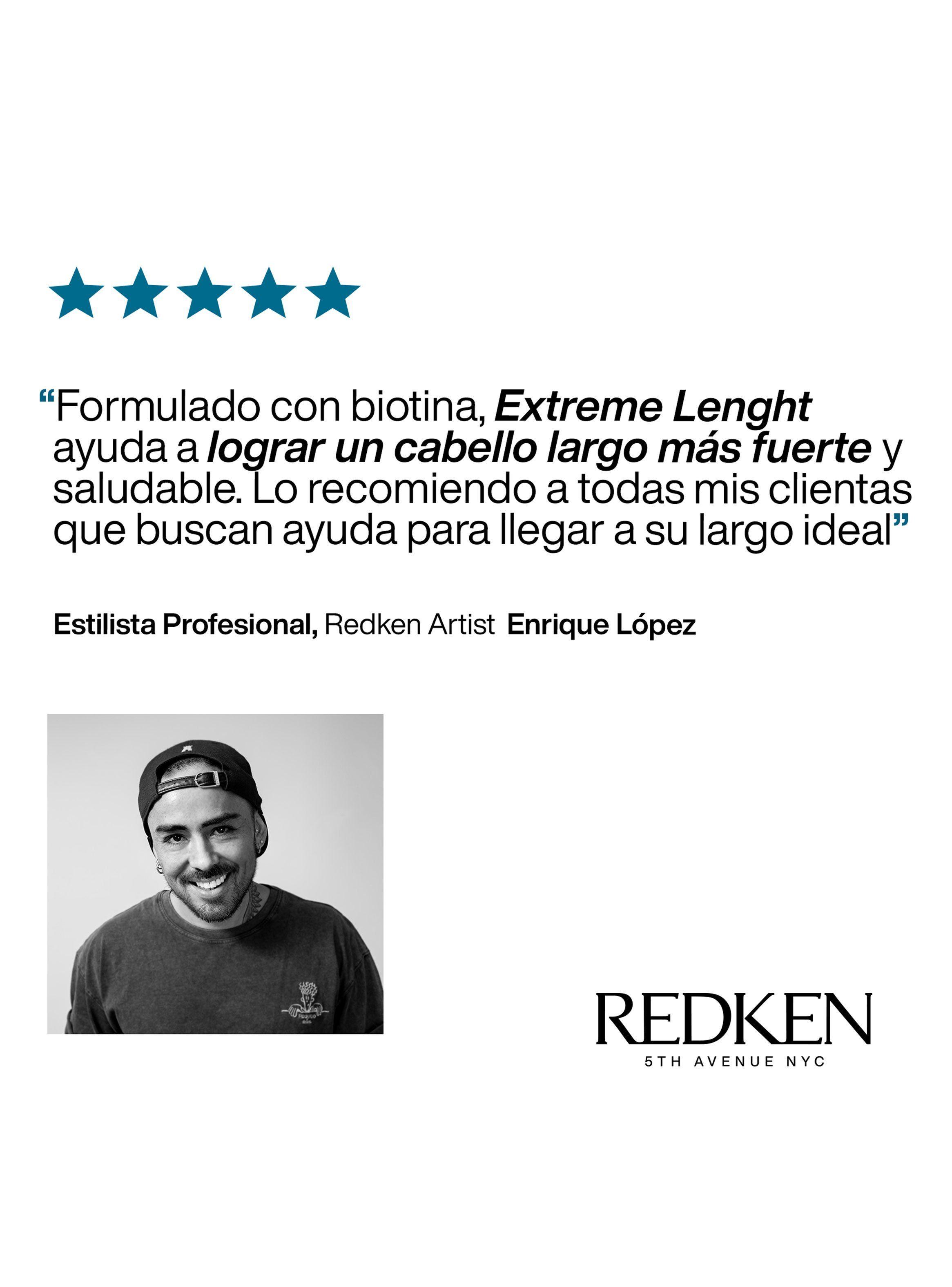 Acondicionador Fortalecedor de Largos Cabello Quebradizo Extreme Length 300ml Redken-5