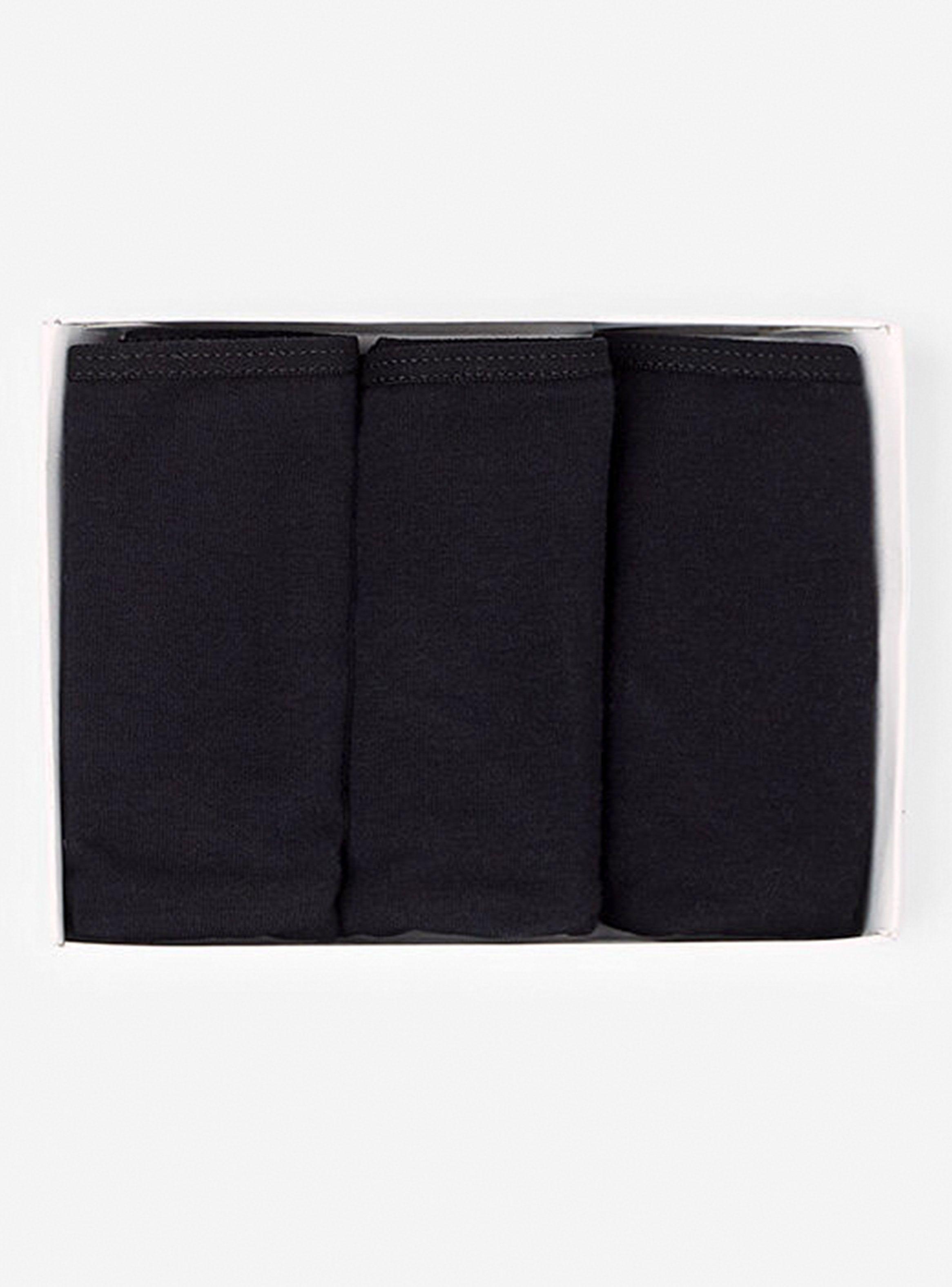 Pack 3 Calzones Algodón Thong Negro-1