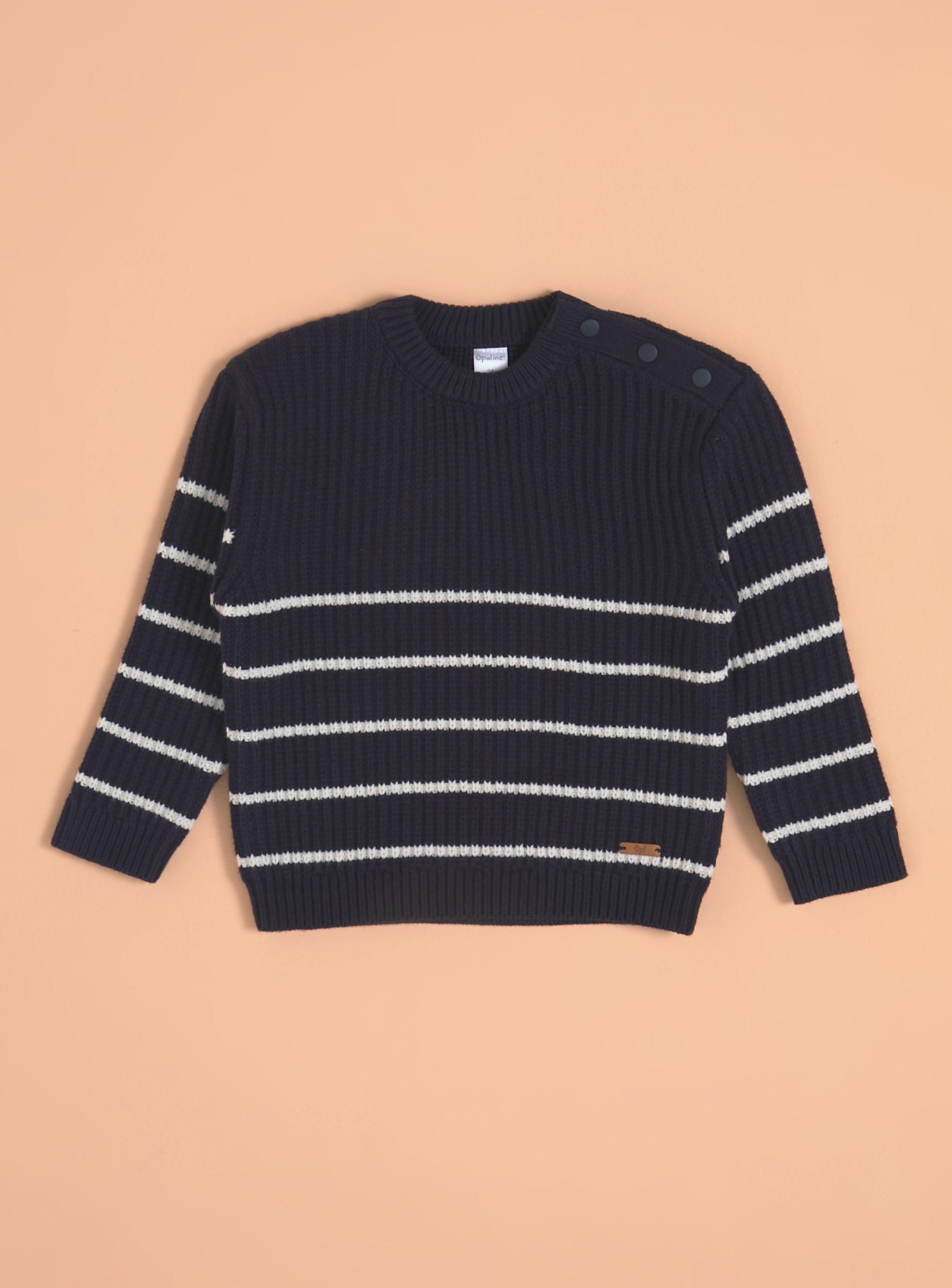 Sweater con Rayas Bicolor-0