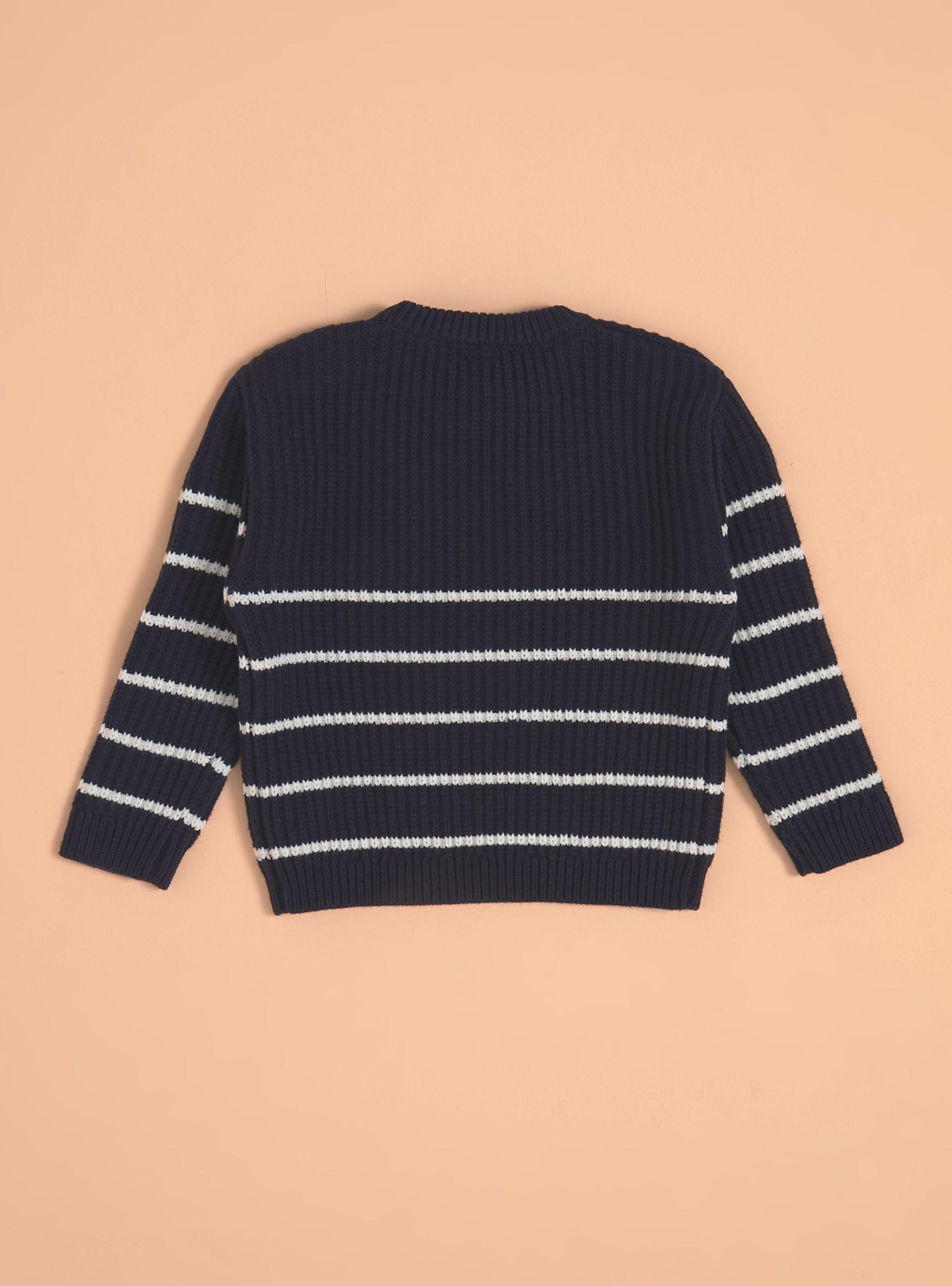 Sweater con Rayas Bicolor-1