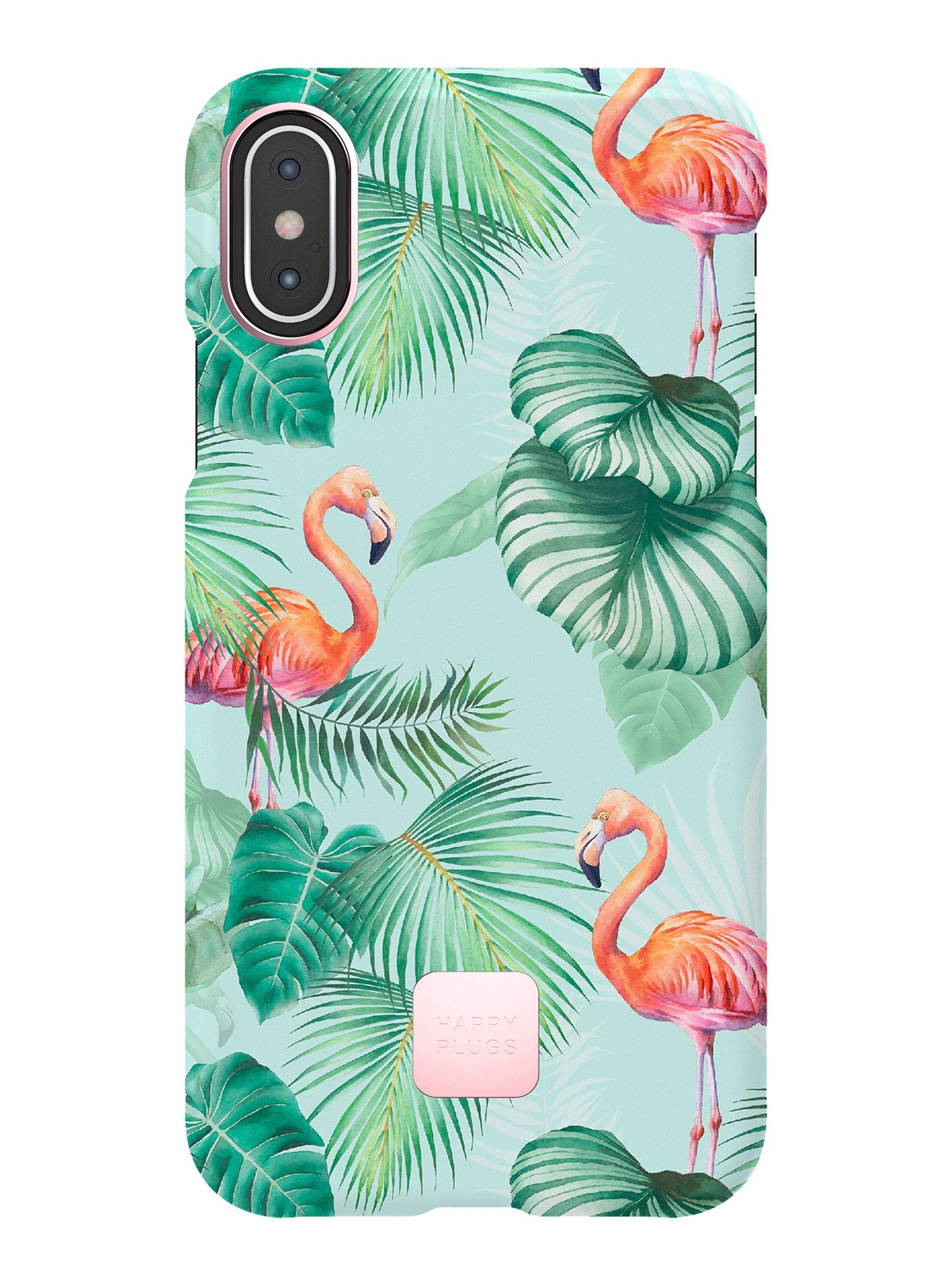 Carcasa Happy Plugs para iPhone XS Flamenco Rosa-0