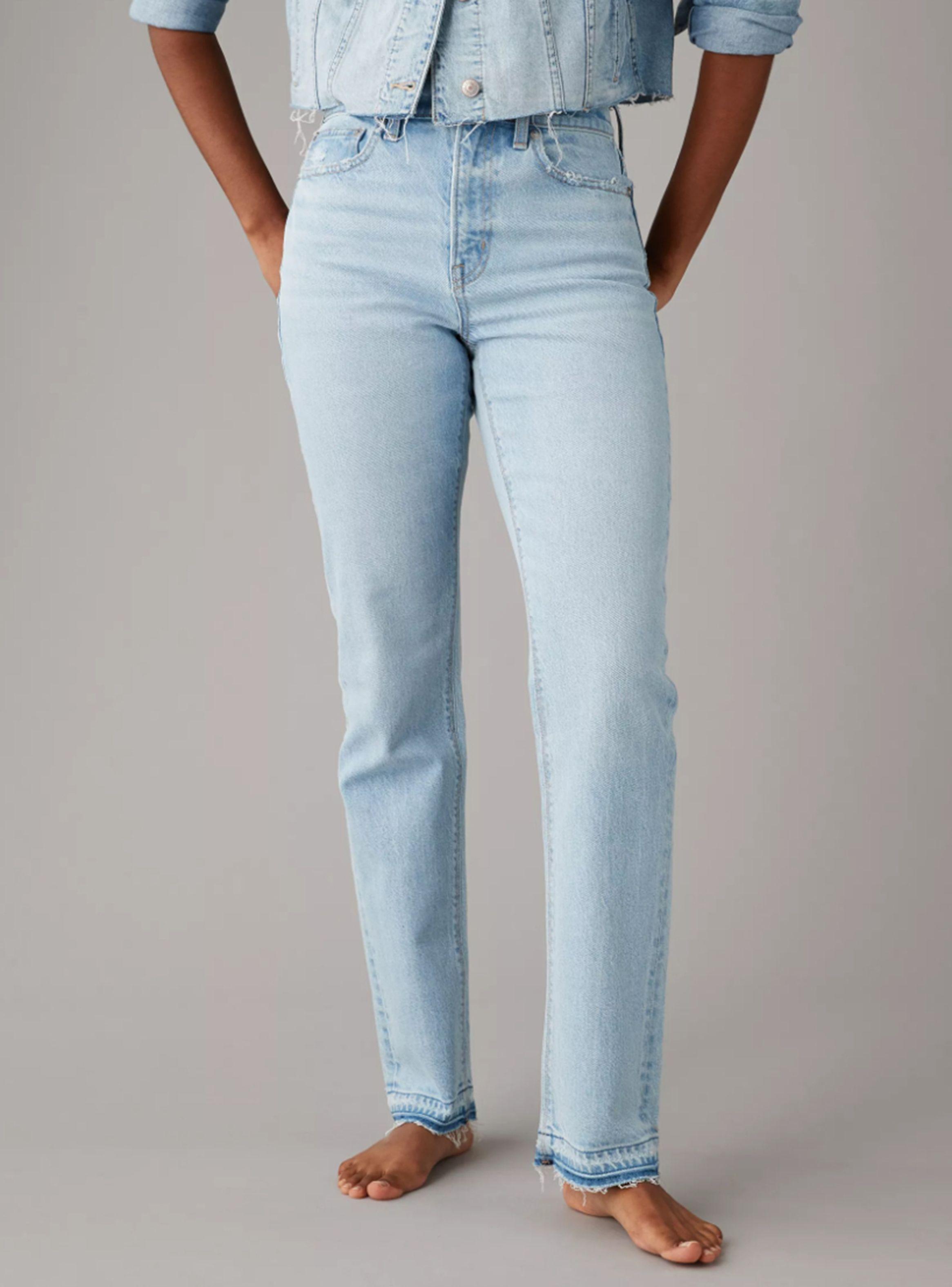 Jeans Straight Stretch Cintura Súper Alta-0