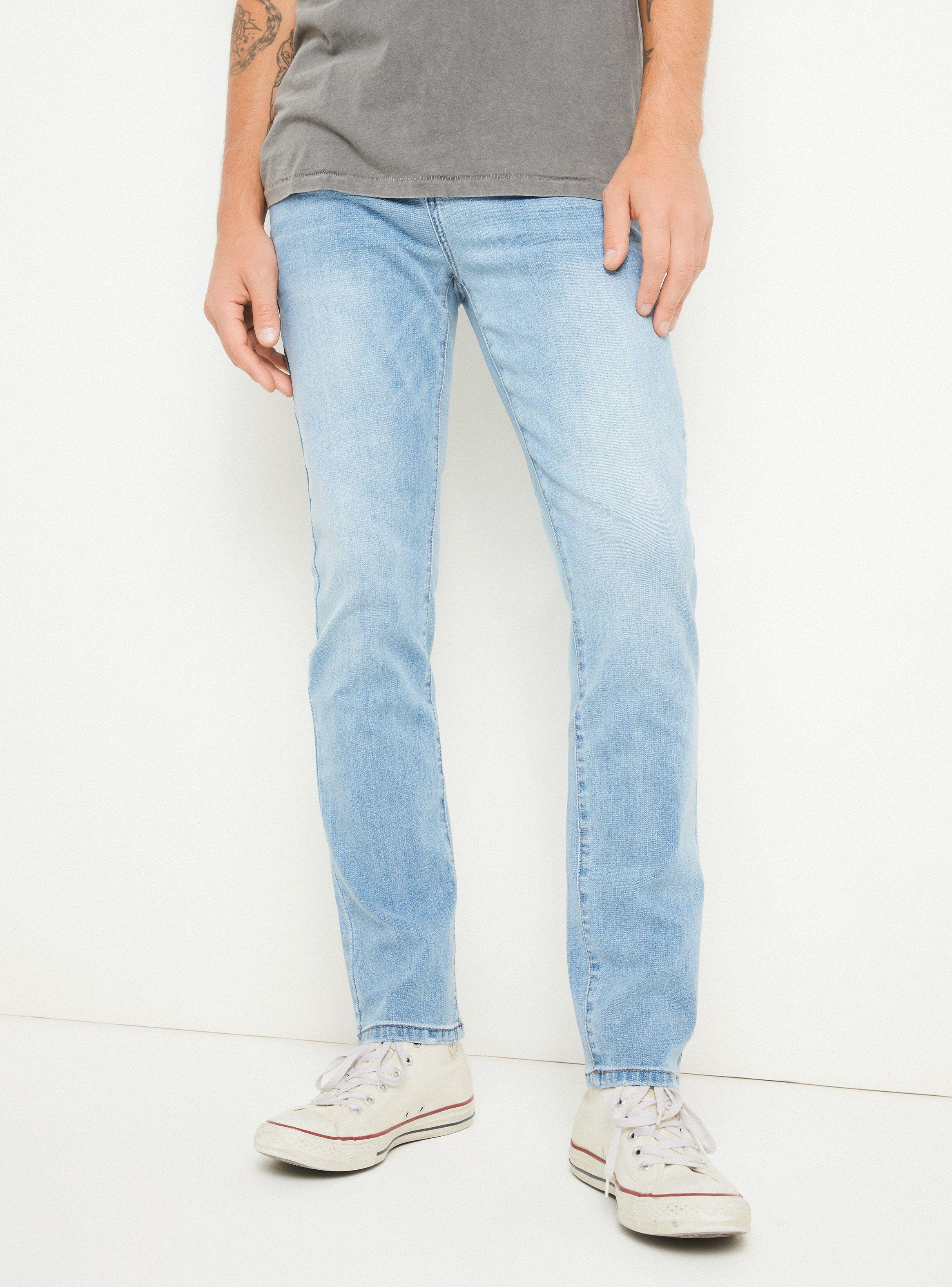 Jeans Rectos Piedra Azul-0
