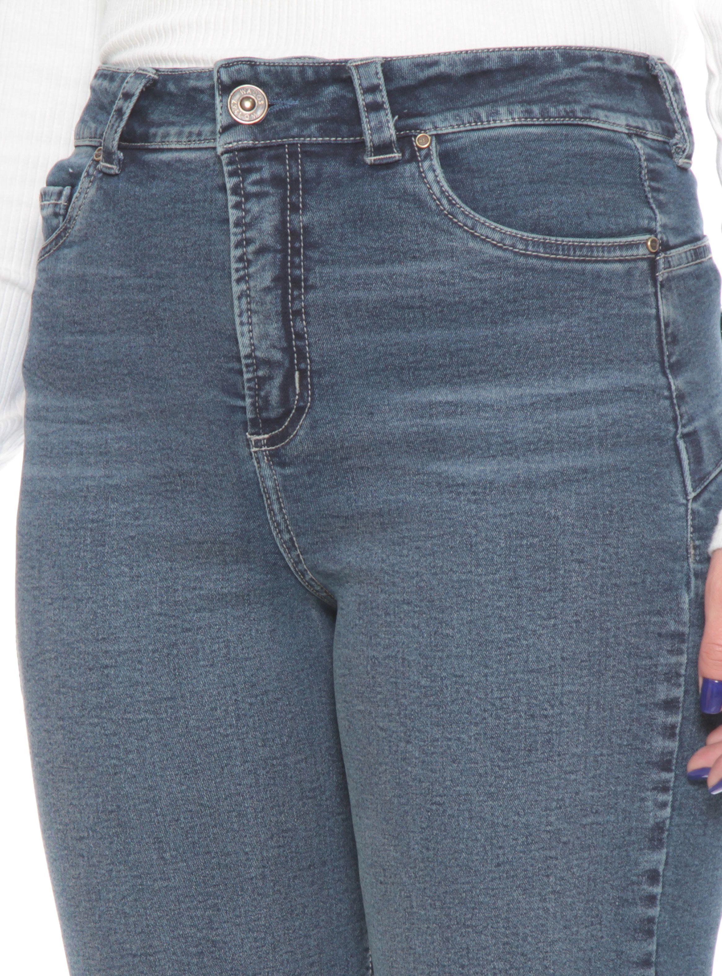 Jeans Recto Roll Up Trio Alto Pretina Básica-2