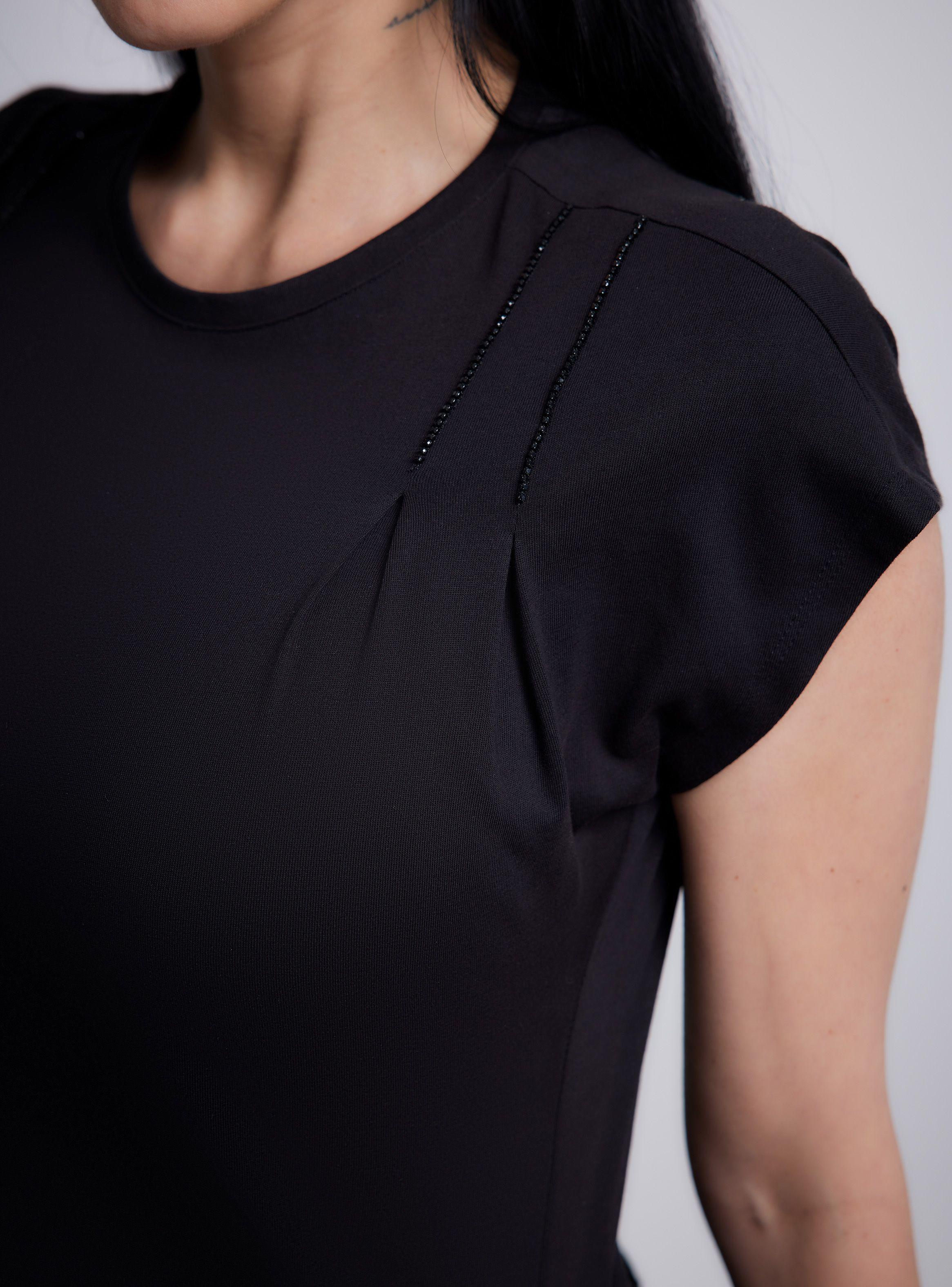 Polera Aplicación Strass en Pinzas del Hombro-3