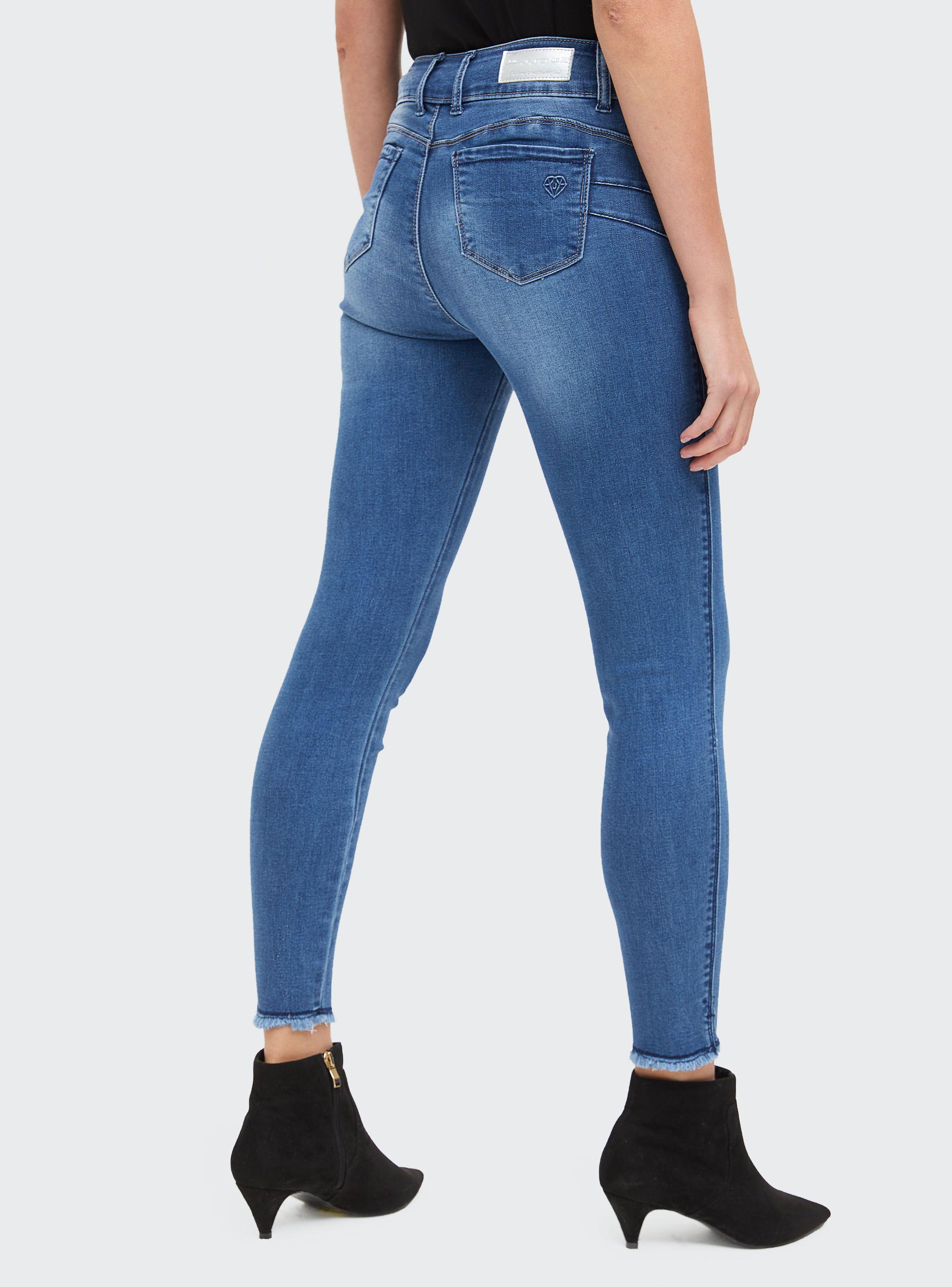 Jeans Super Skinny con Basta Recortada-1