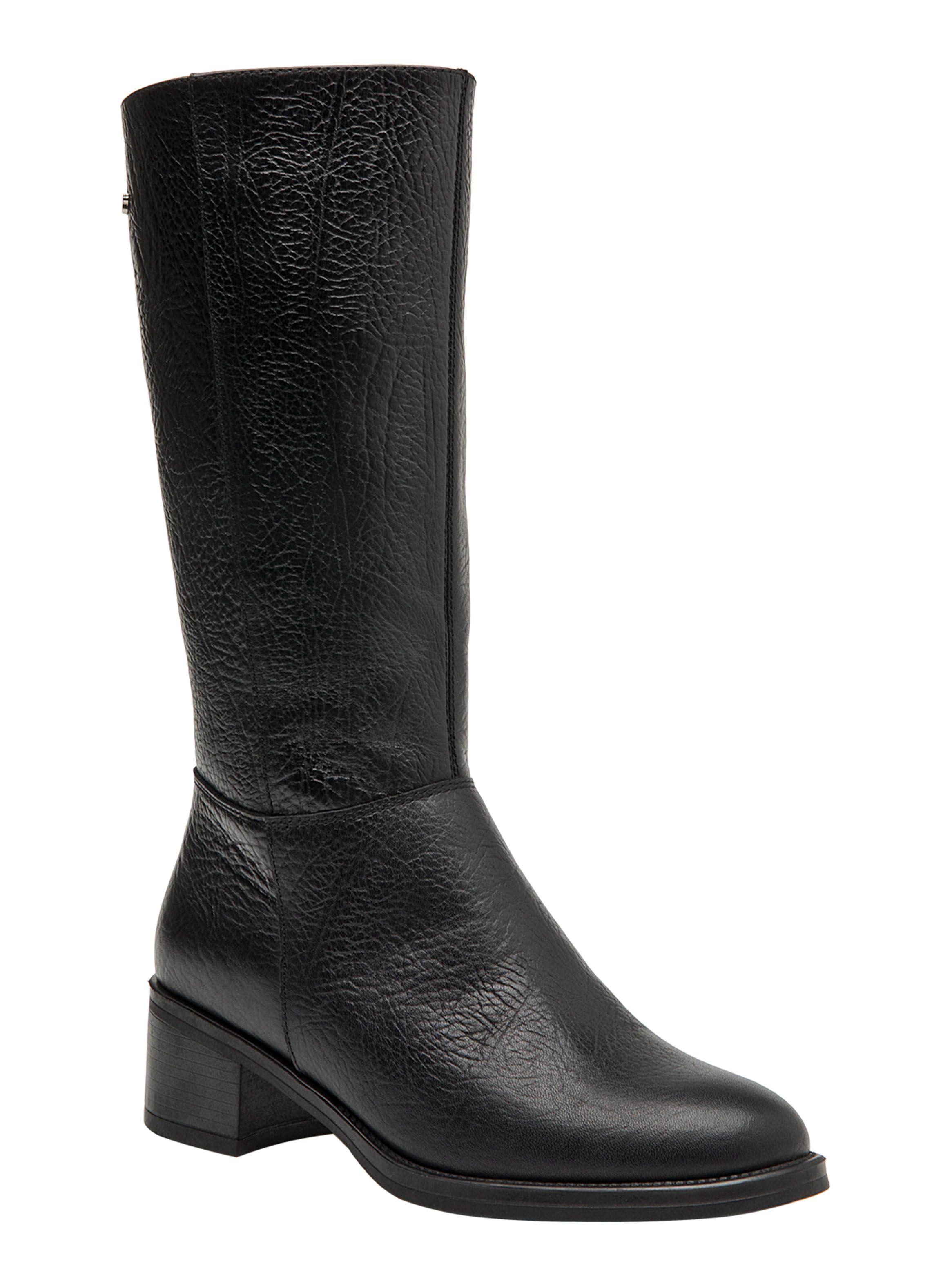Bota Cuero Texturizada L023 Mujer-1