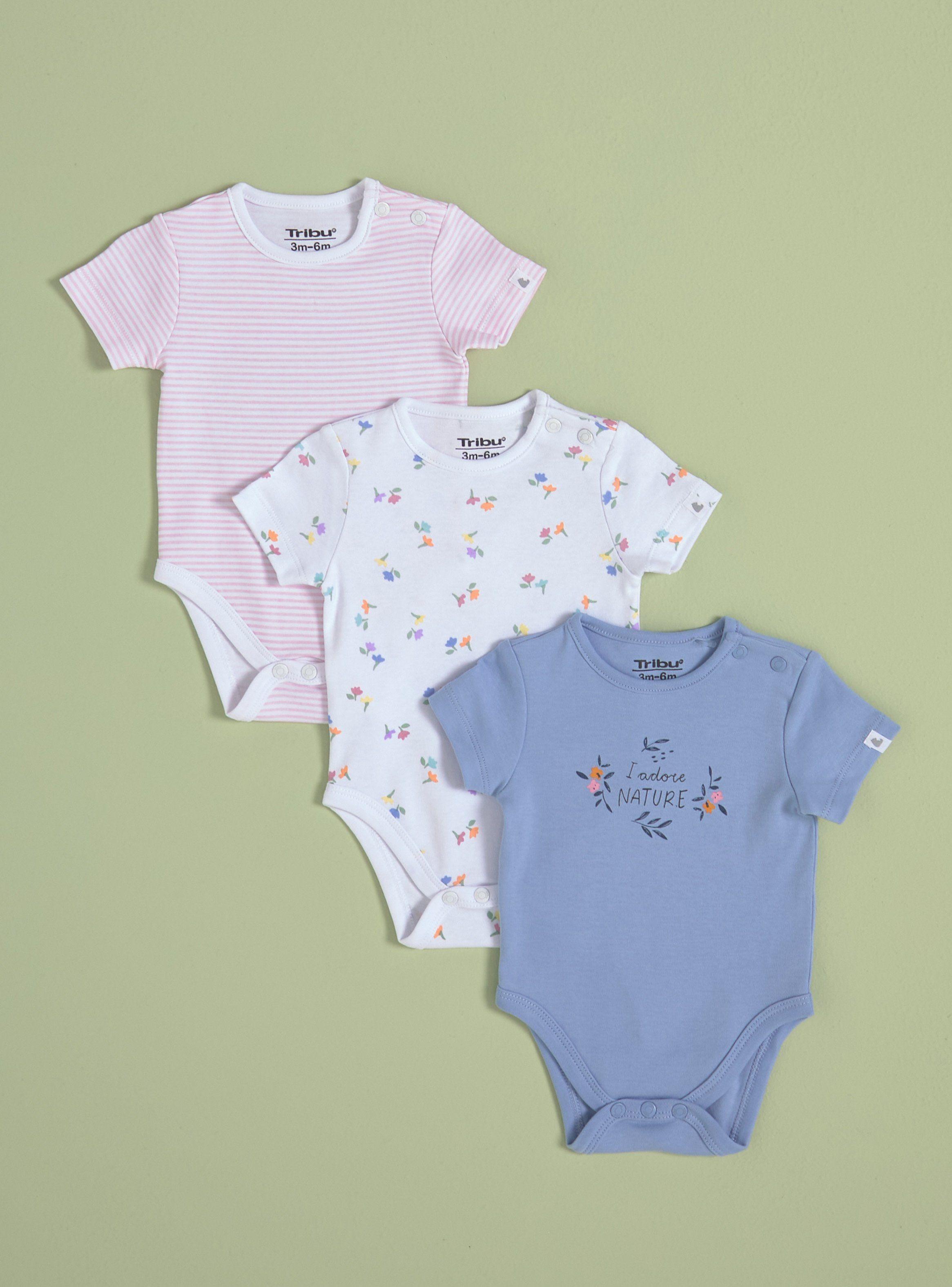 Conjunto de 3 Bodies Manga Corta-0