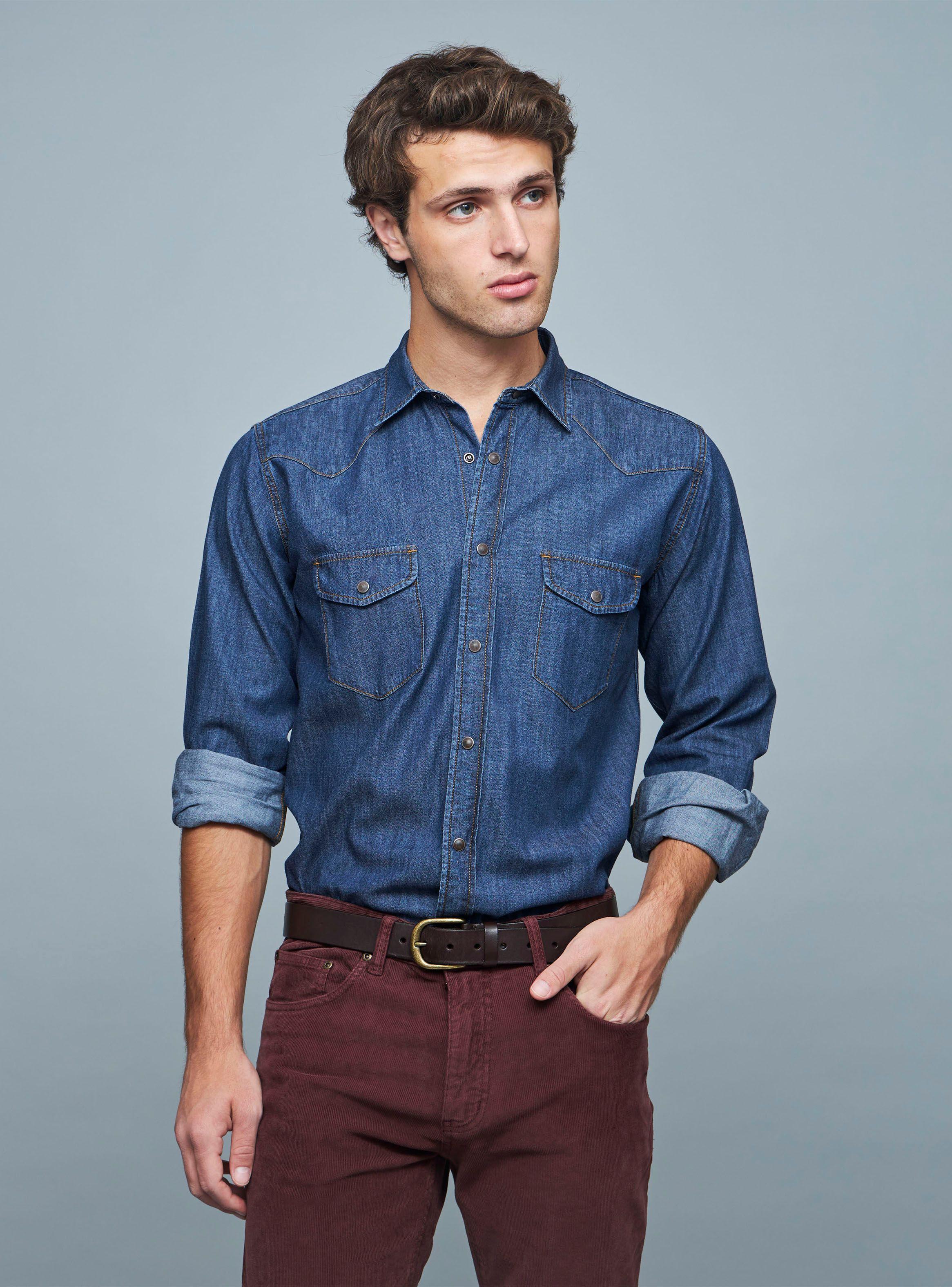 Camisa Casual Denim-0