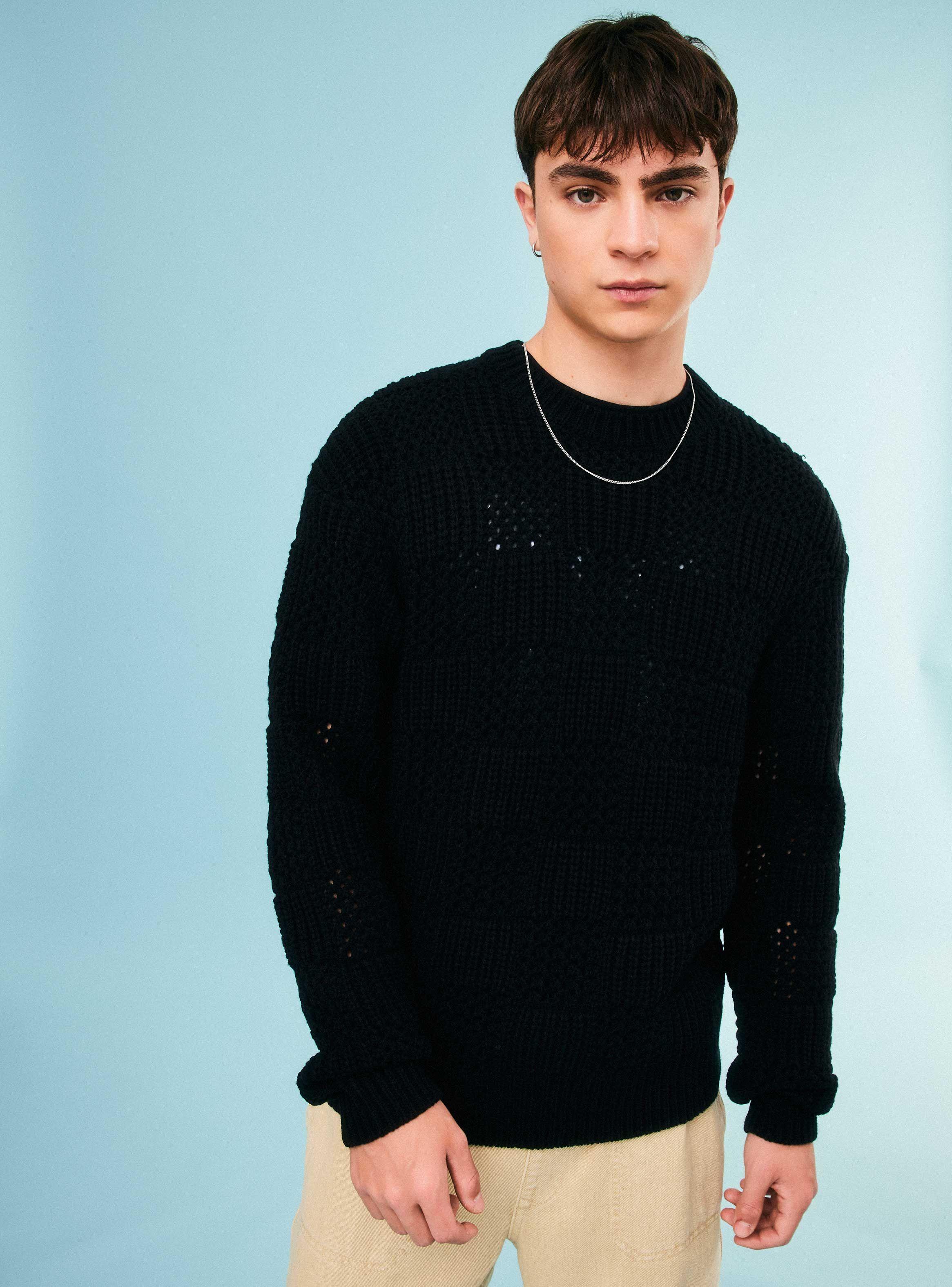 Sweater Calado Cuello Redondo-0