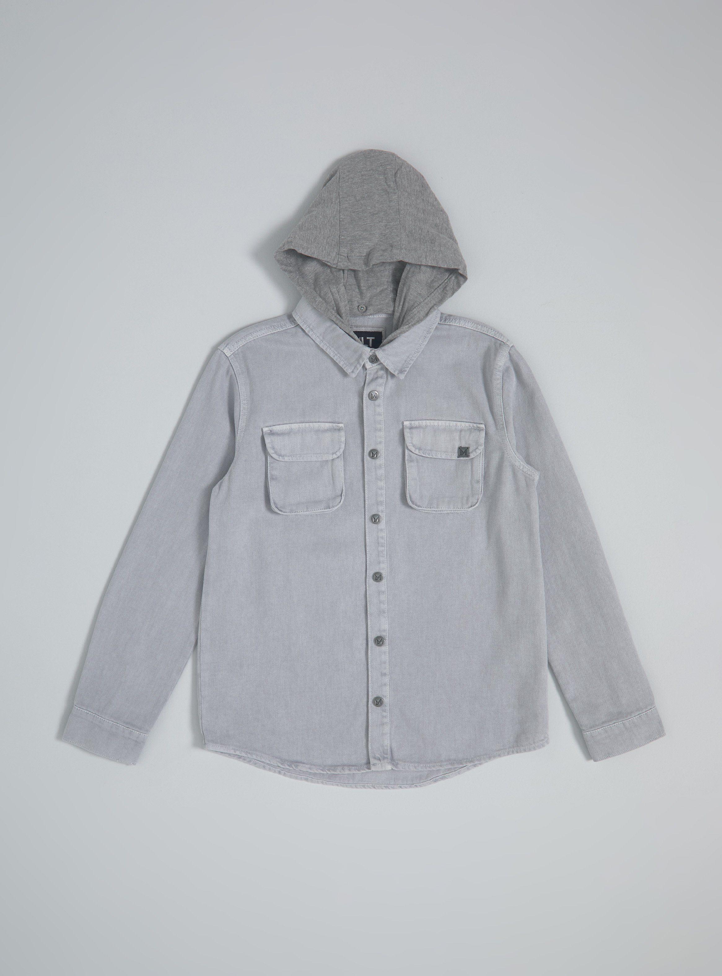 Camisa de Twill con Capucha-2