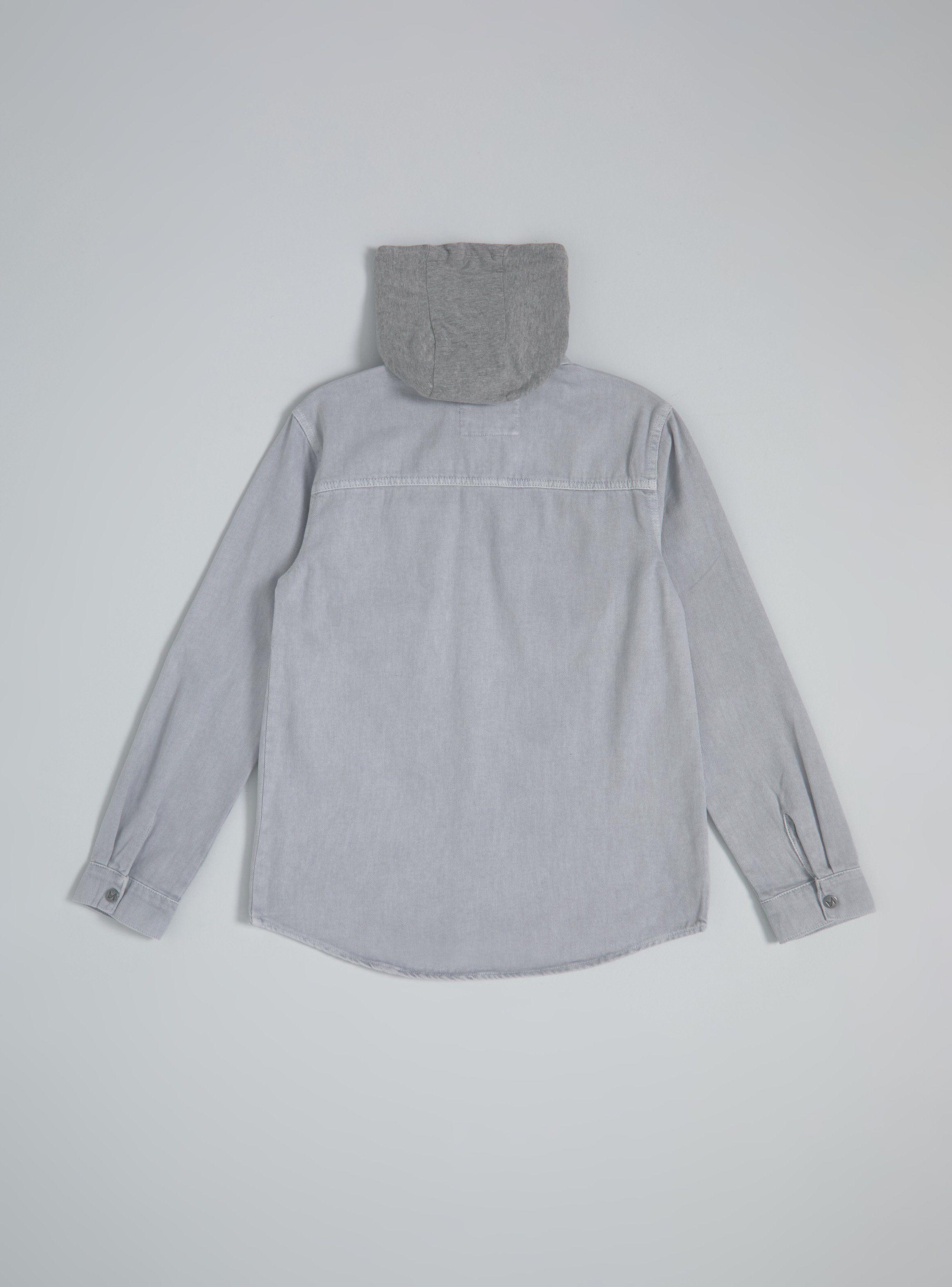Camisa de Twill con Capucha-3