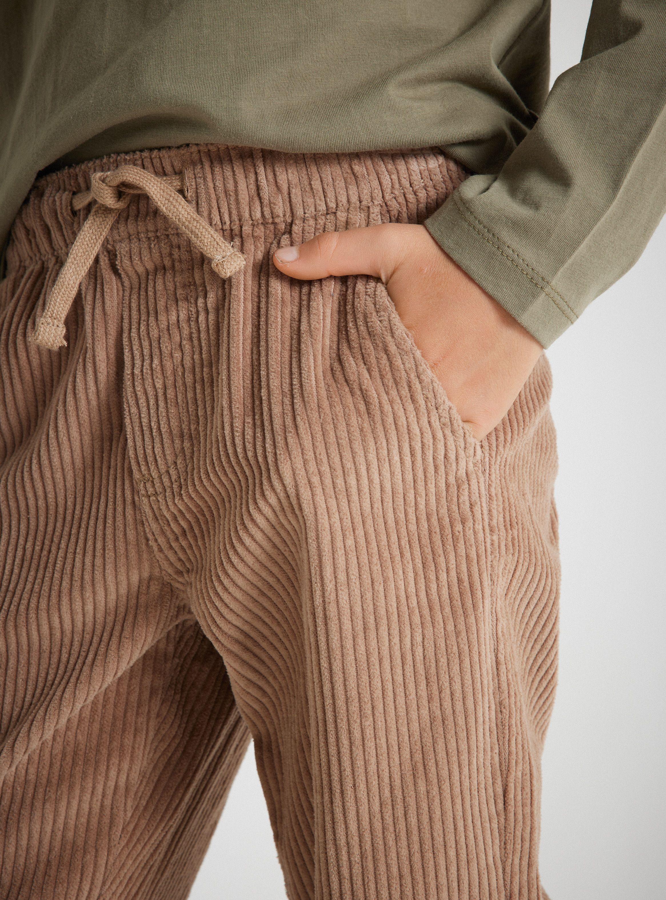 Pantalón Cotelé Tres Bolsillos Con Cordón-1