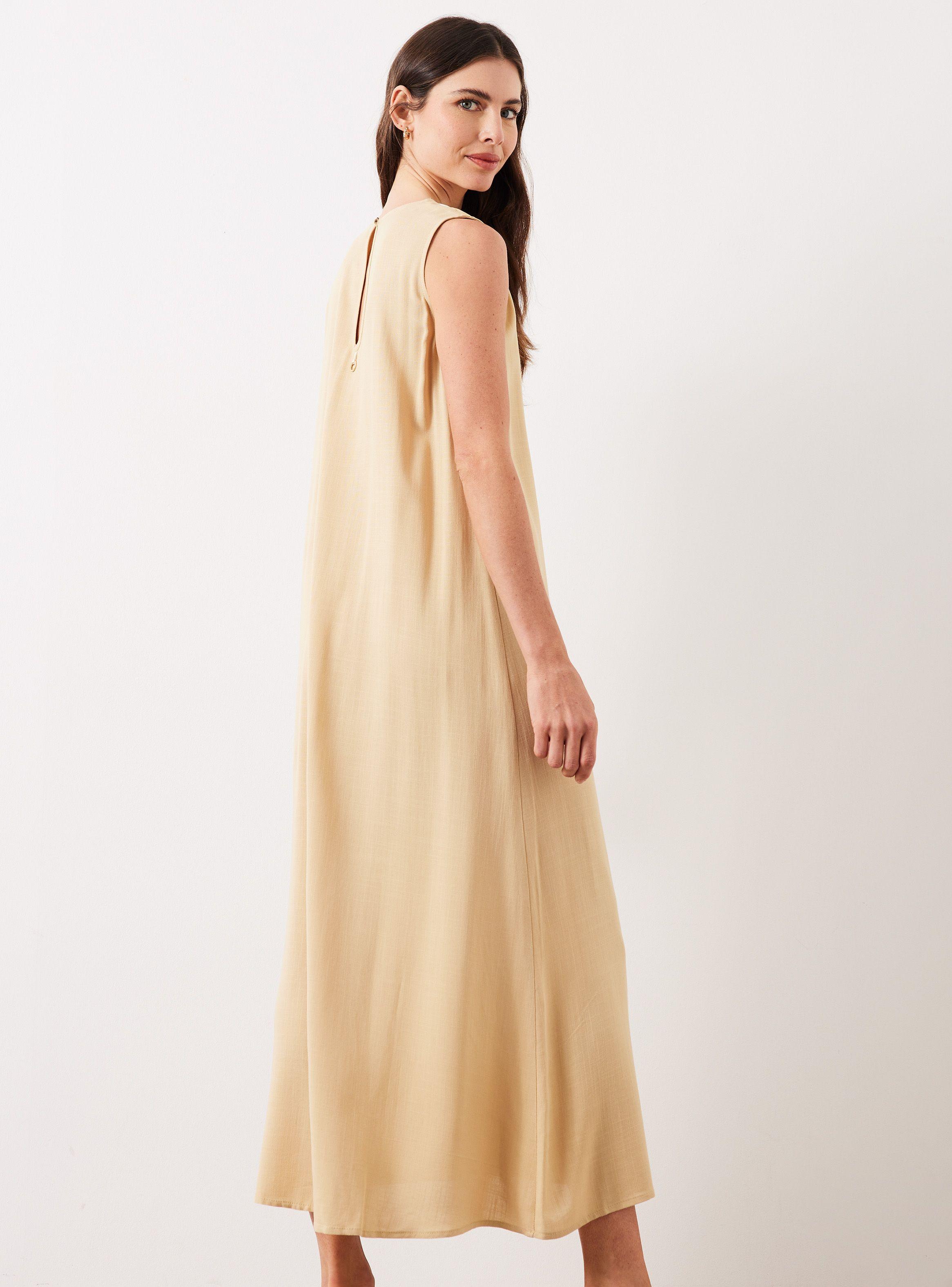 Vestido Largo con Detalle en el Centro-1