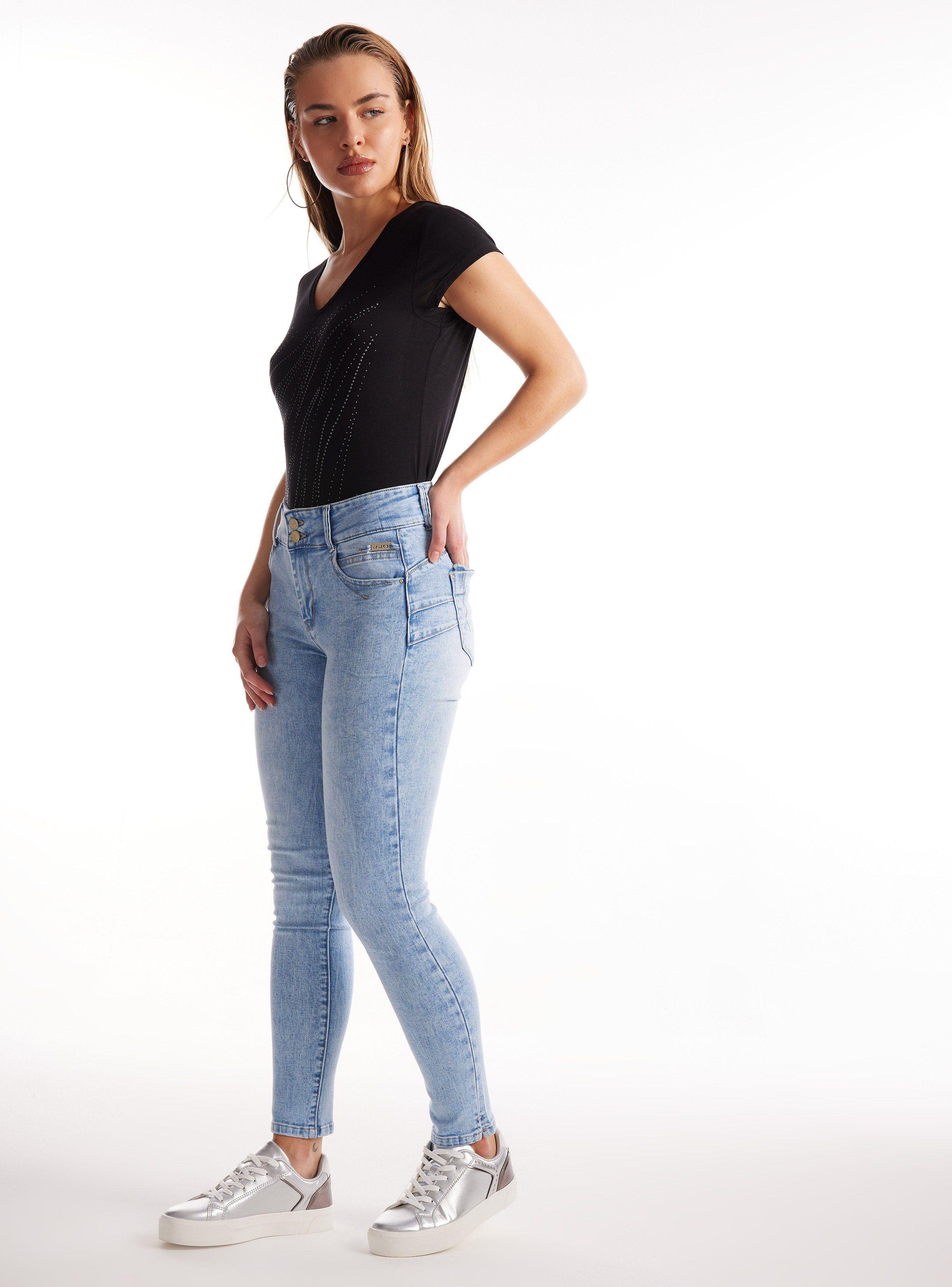Jeans Push Up Crackelado 3 Botones-4