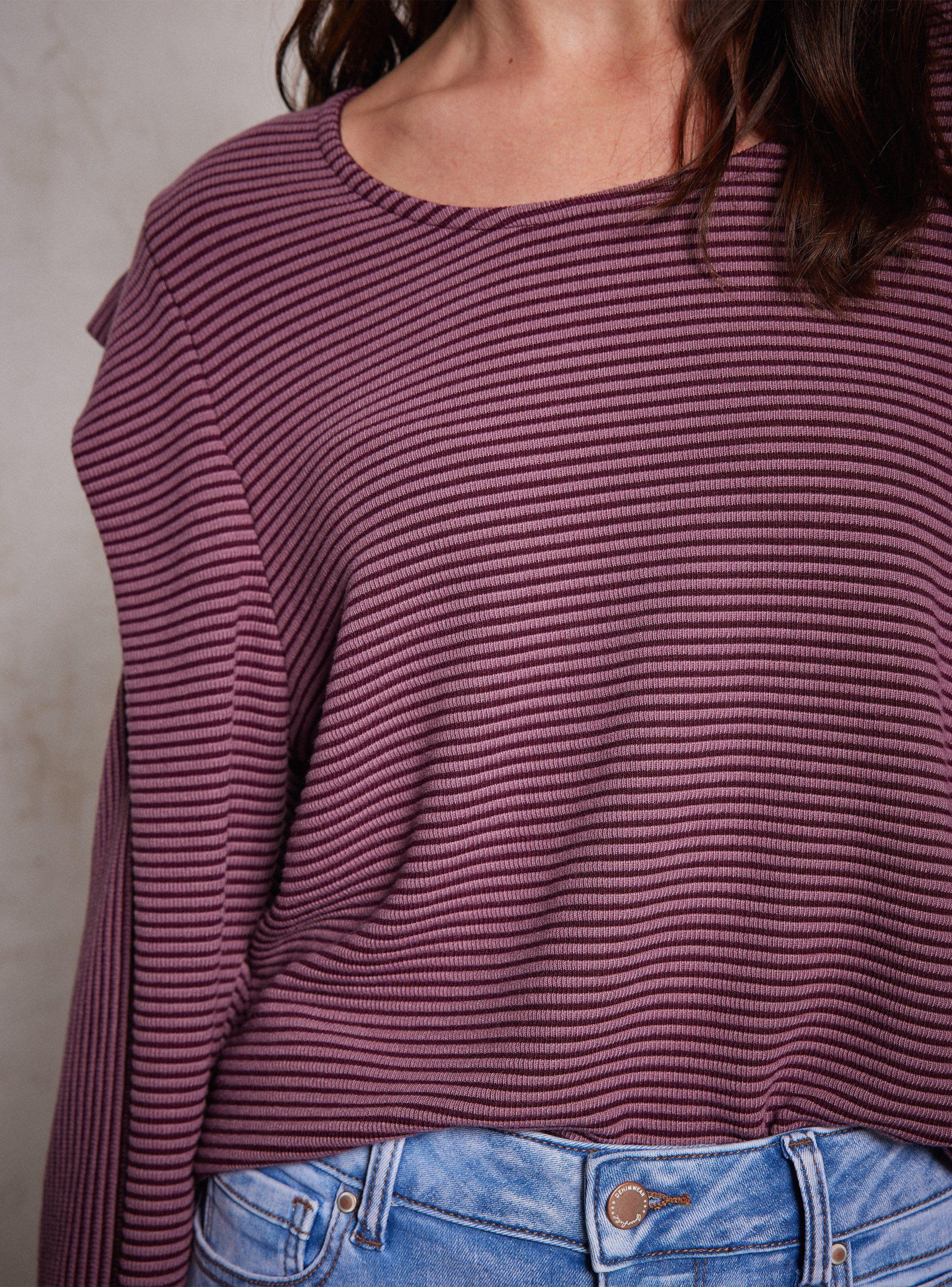 Sweater Texturizado Con Pliegue En Hombro-3