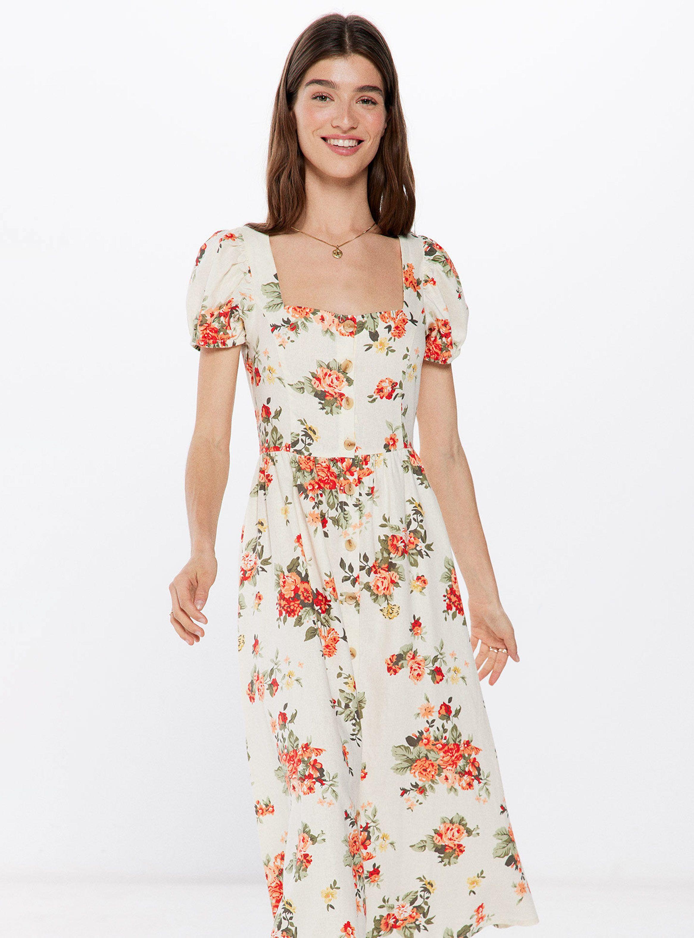 Vestido Midi Botones Cruce Espalda-2