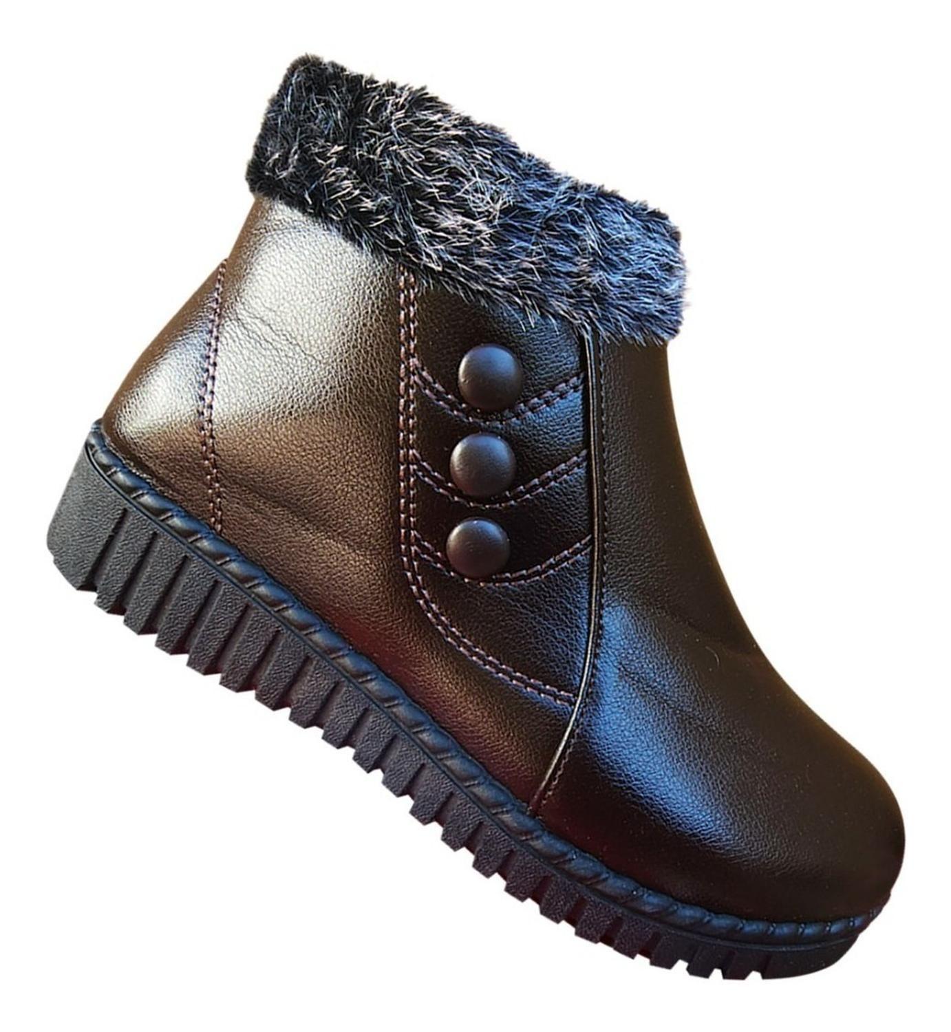 Zapato Calido De Mujer Para Invierno Con Chiporro Marrón - 7151-0