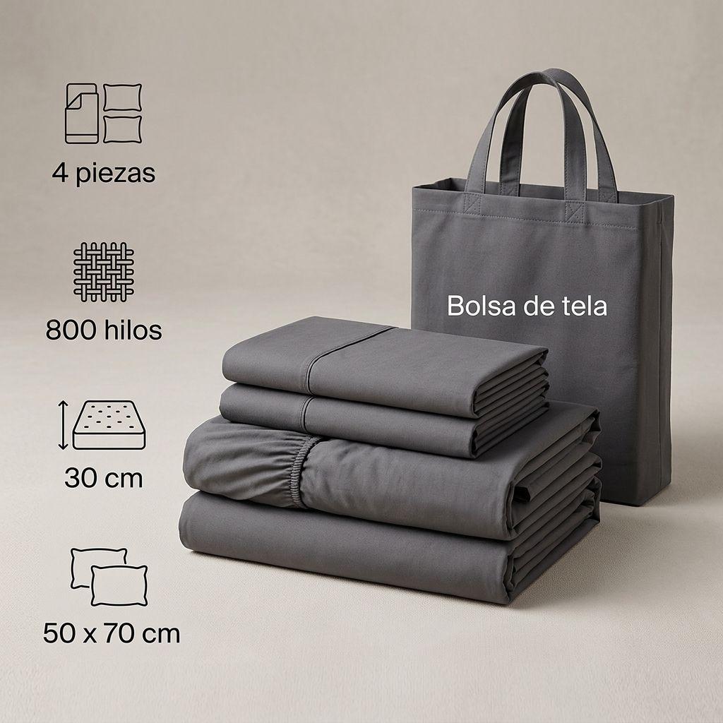 SABANAS 800 HILOS SIGNATURE  TURQUESA 2 PLAZAS 794 -1