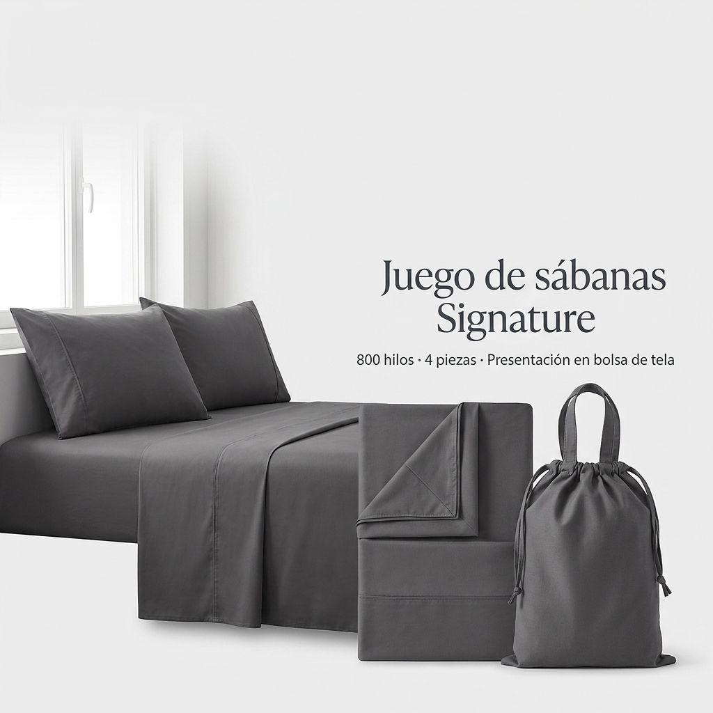 SABANAS 800 HILOS SIGNATURE  TURQUESA 2 PLAZAS 794 -4
