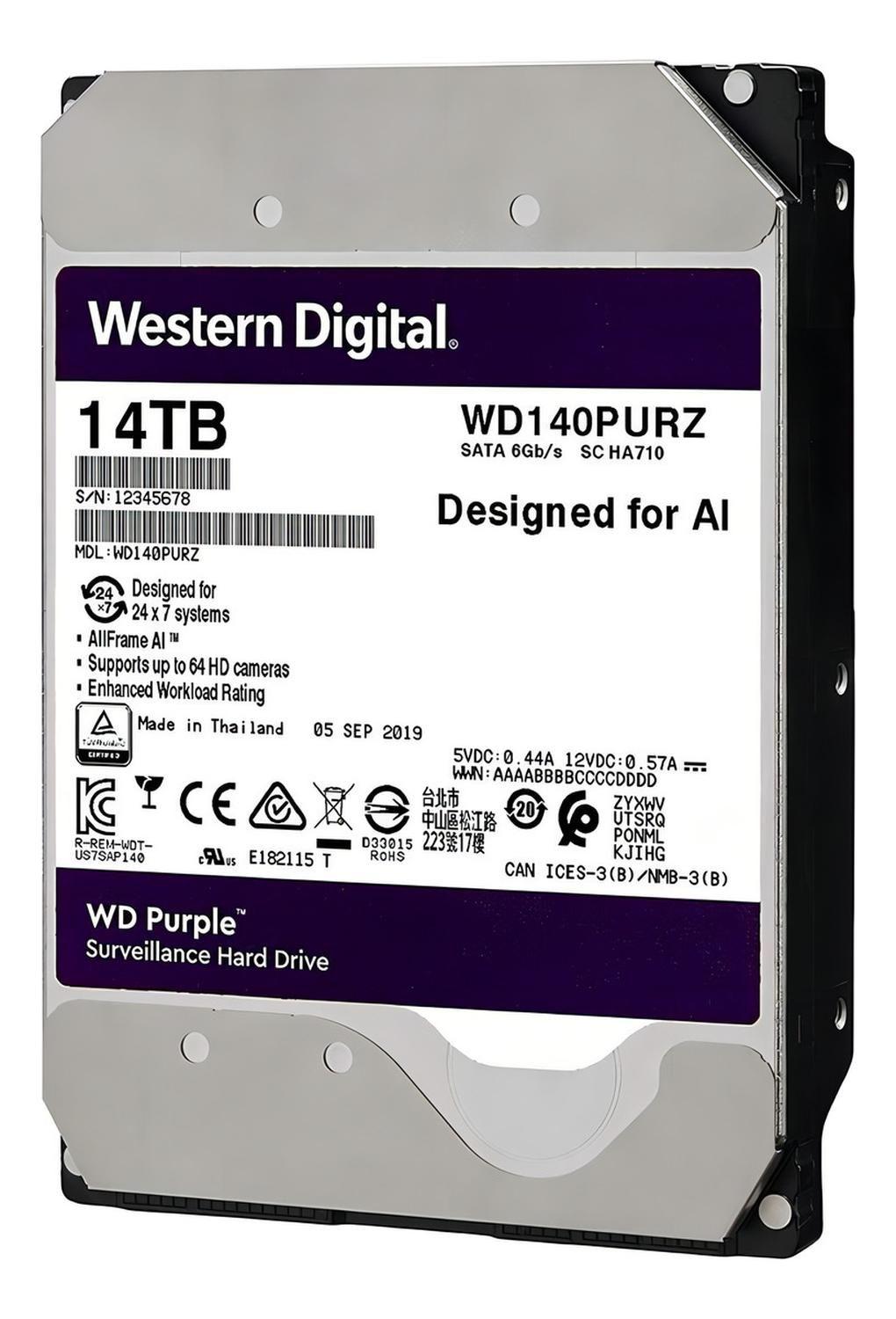 Disco Duro Interno Western Digital Wd Purple Wd140purz 14tb-2