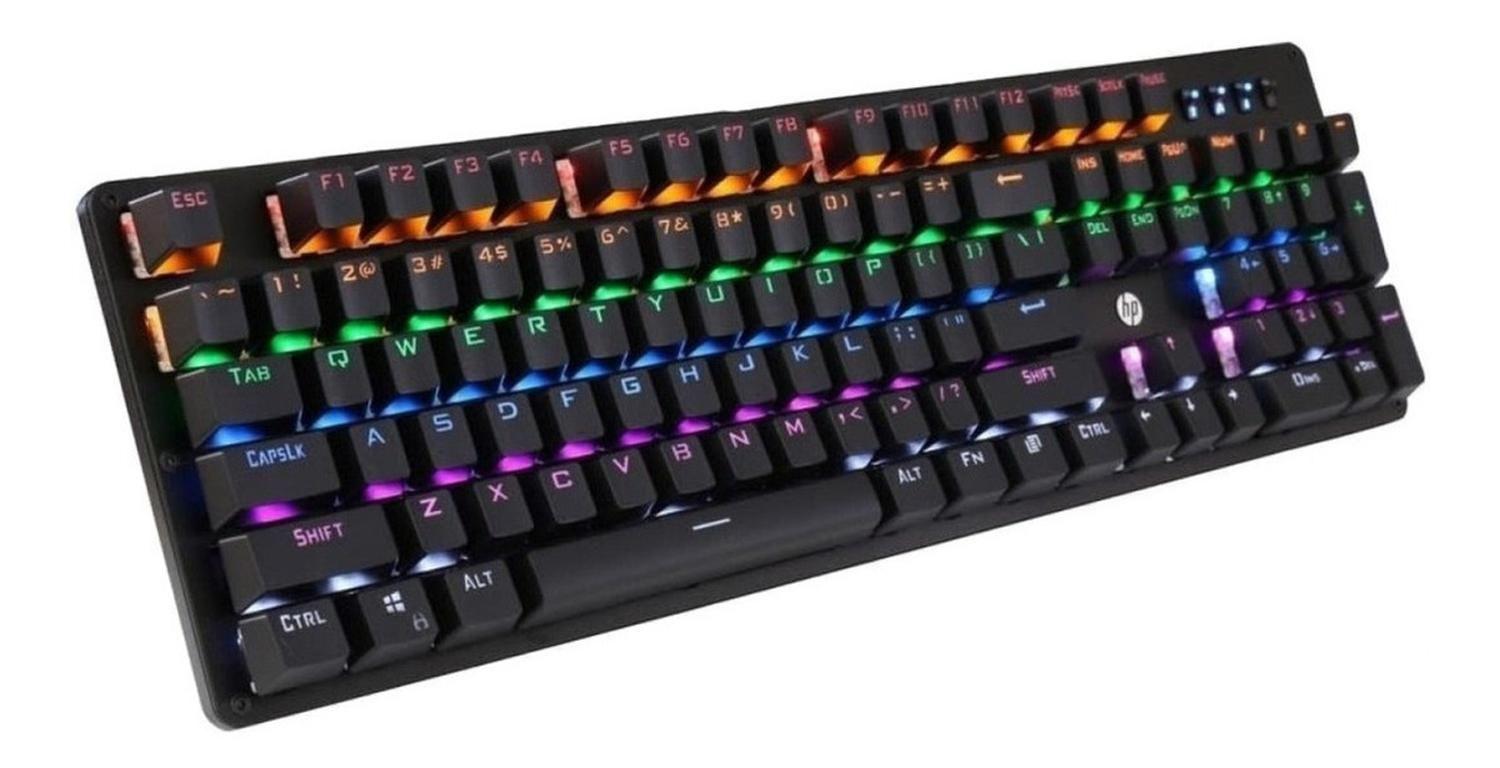 Teclado Hp Gk100 Qwerty Español Color Negro Con Luz Rgb-1