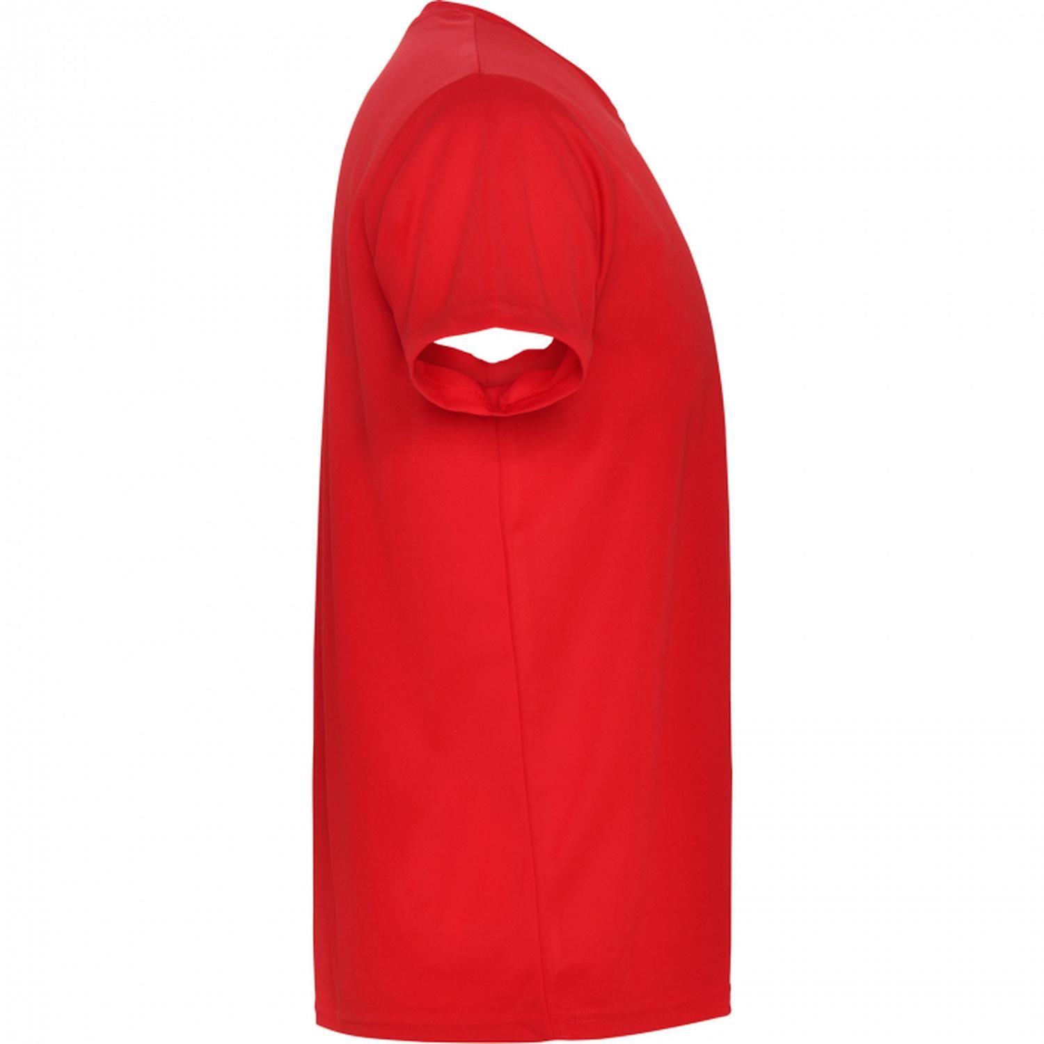 Polera Deportiva Unisex Poliéster Manga Corta Roja-1