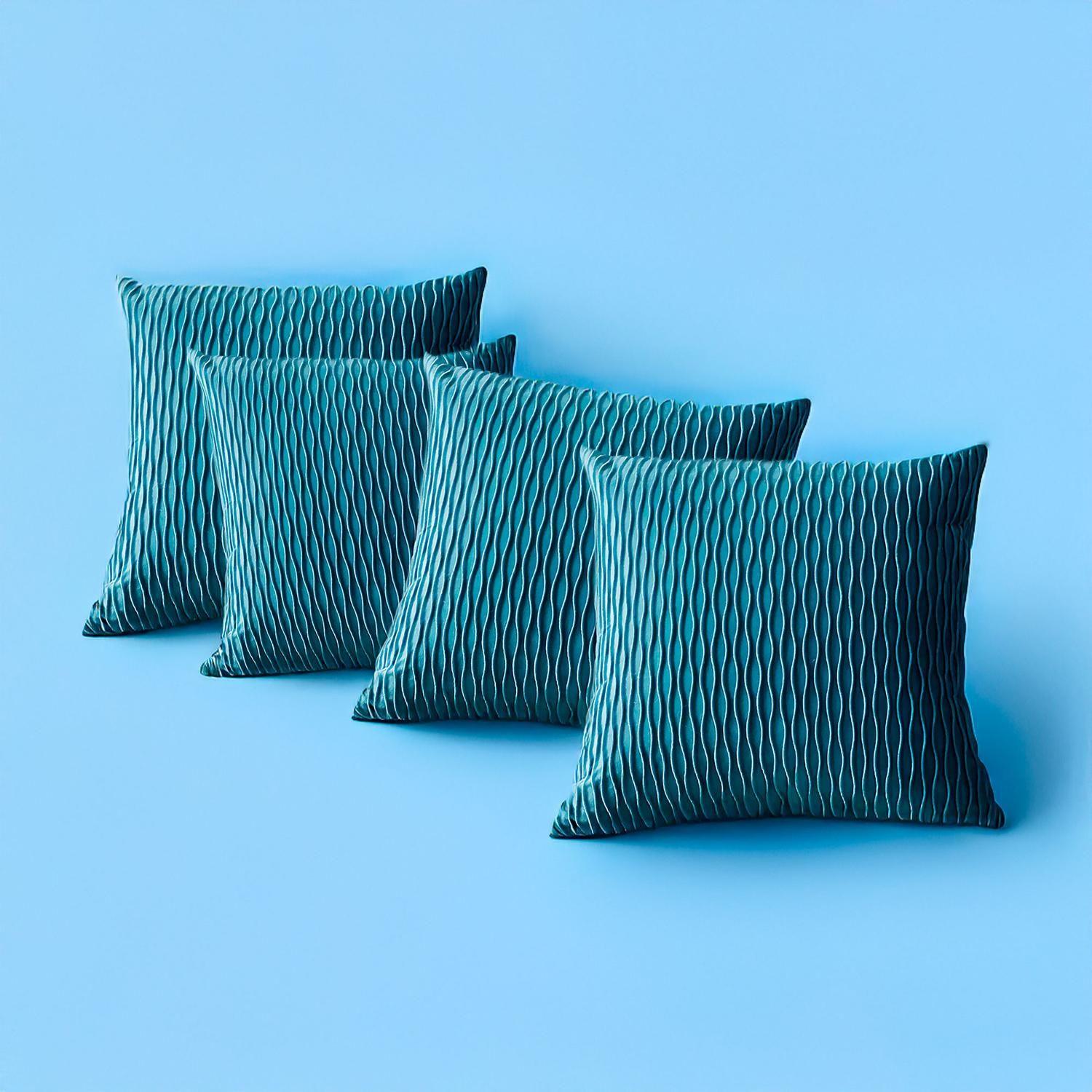 Fundas De Cojin Decorativa 45x45 moderna Turquesa PACK 4 U-2