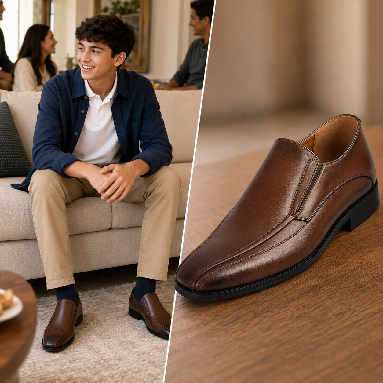 Zapato de Vestir Hombre Café 3218 Graduacion Pasantias-4