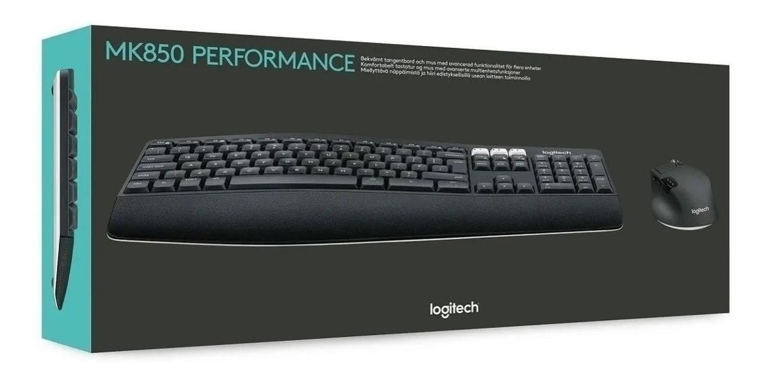Kit Teclado Y Mouse Inalámbrico Dual Logitech Mk850-1
