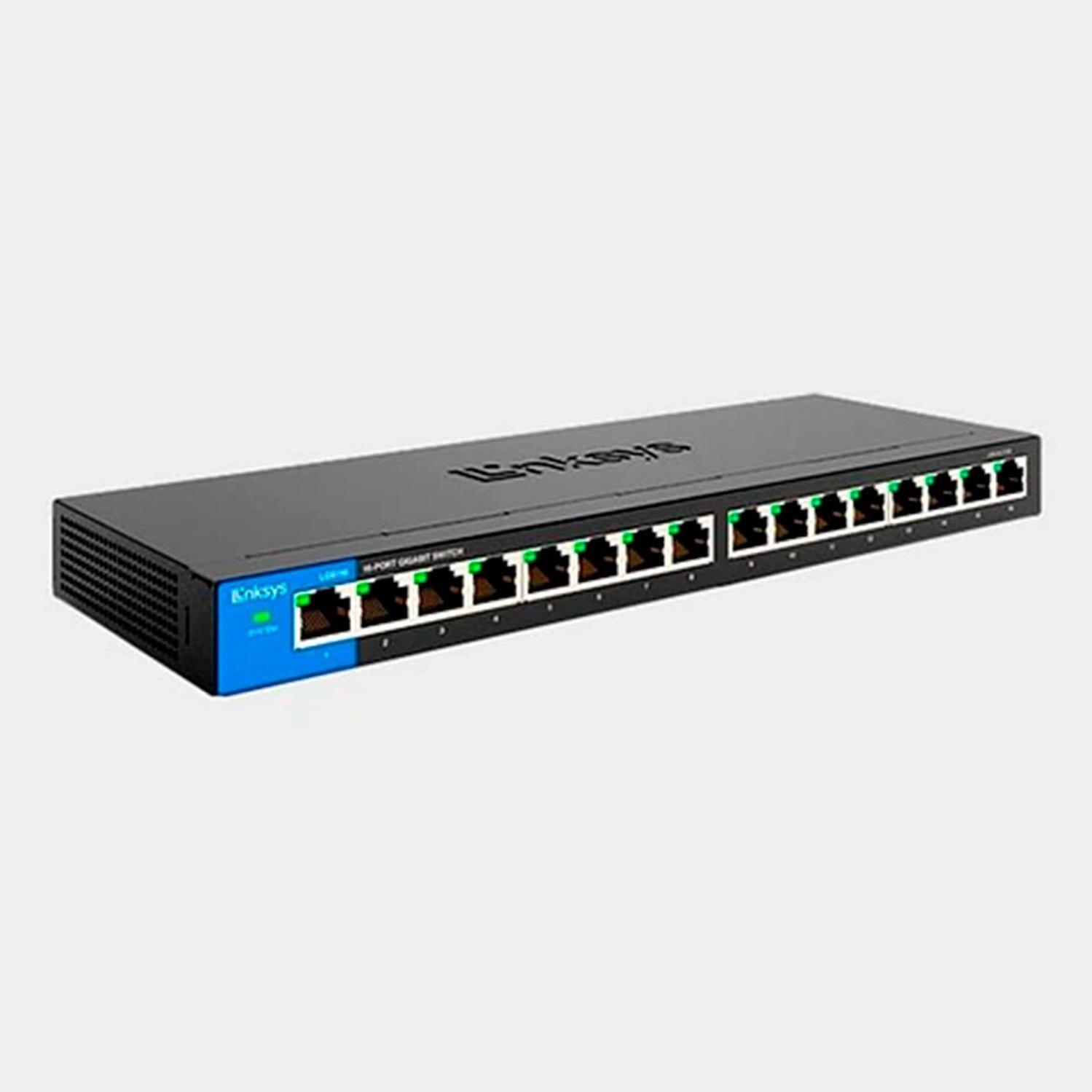 Switch De 16 Puertos Linksys Gigabit Para Empresas Lgs116-0