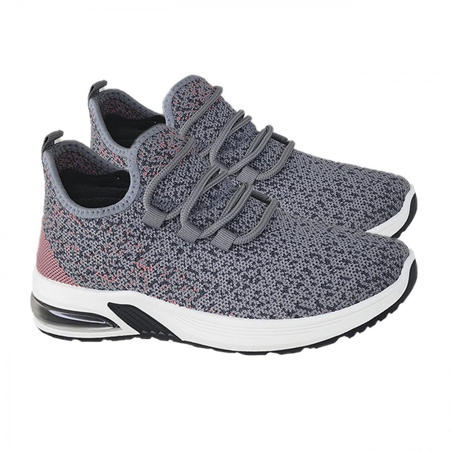 Zapatillas Deportivas Air Running Mujer Gris/Rosa 3206-2