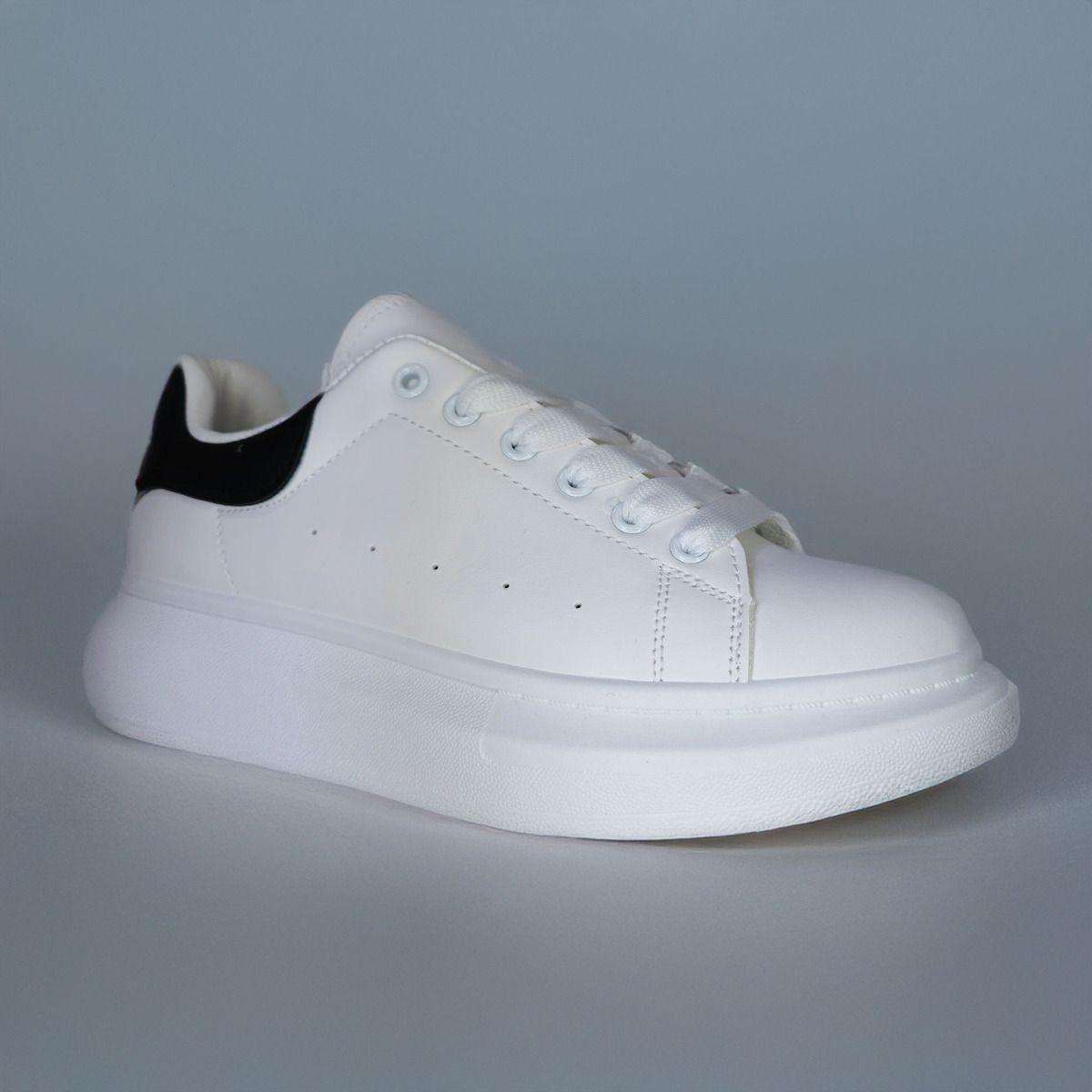 Zapatillas Blancas y Negras|Urbanas Comodas Unisex - 7692-0