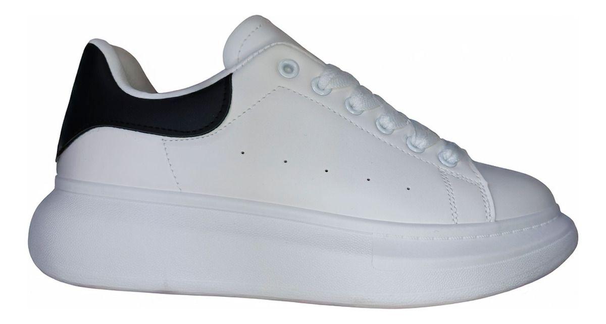 Zapatillas Blancas y Negras|Urbanas Comodas Unisex - 7692-1