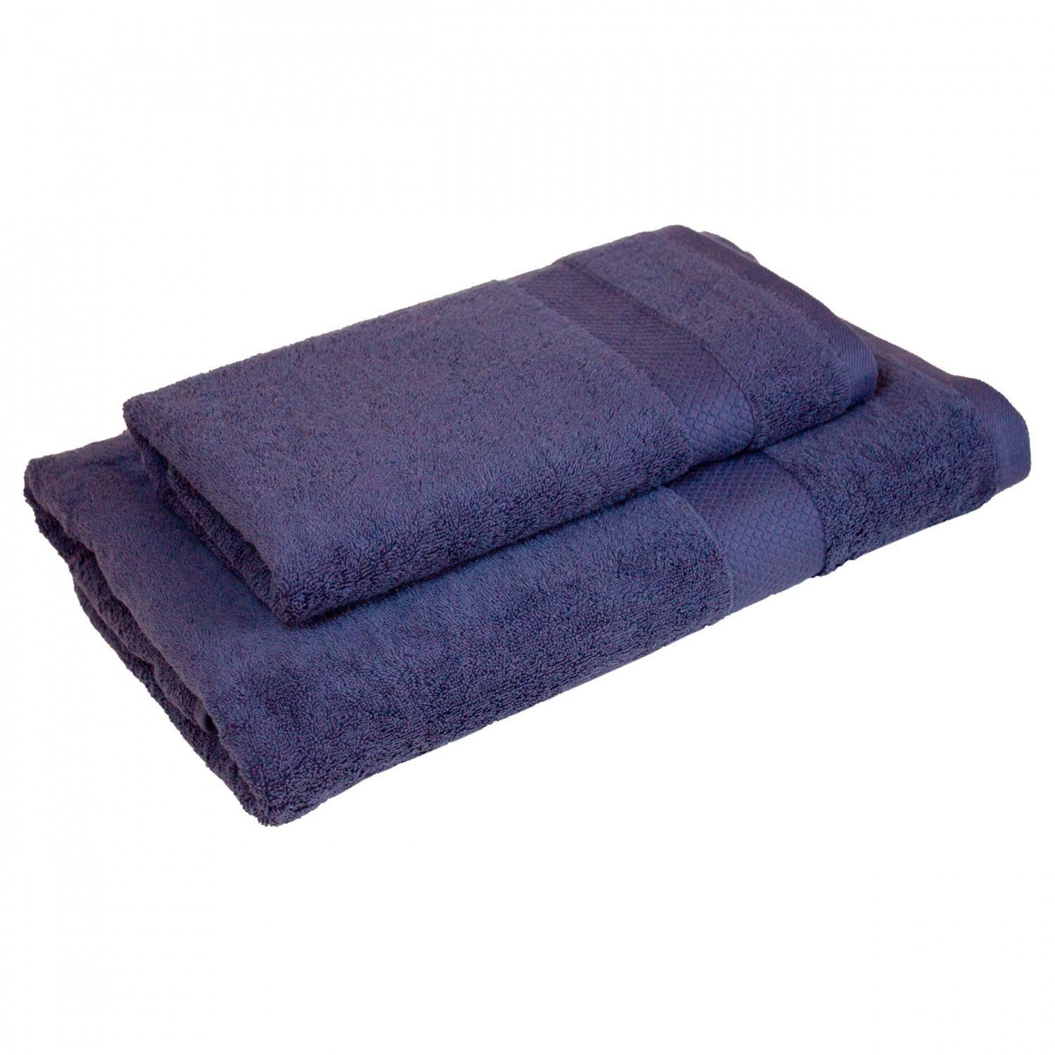 Set de Toallas Calidad Premium 100% Algodón 1070 Gr Azul-0