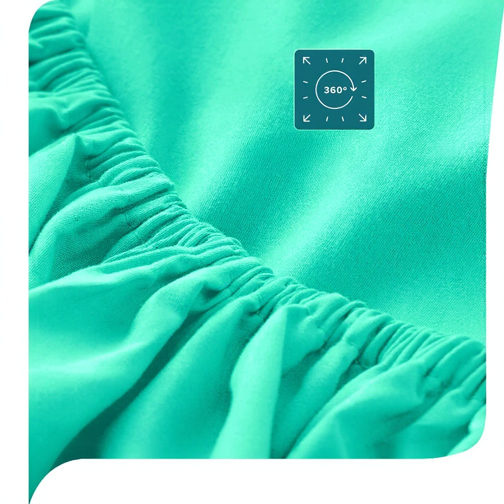 Set de Sábanas King | 800 Hilos Lisas Premium Turquesa-3