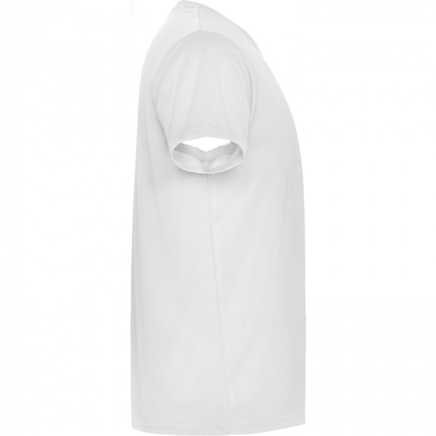 Polera Deportiva Unisex Poliéster Manga Corta Blanca-1