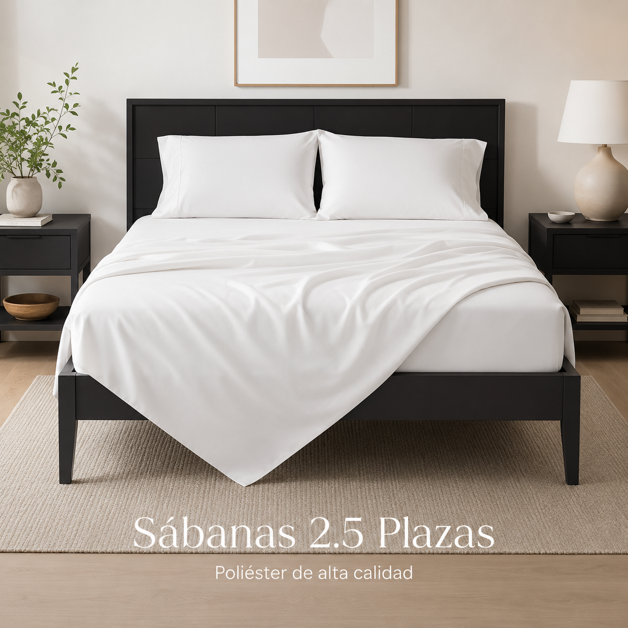 Sabanas 2.5 Plazas Polialgodon Alta Calidad 804 Diseño Moderno-3