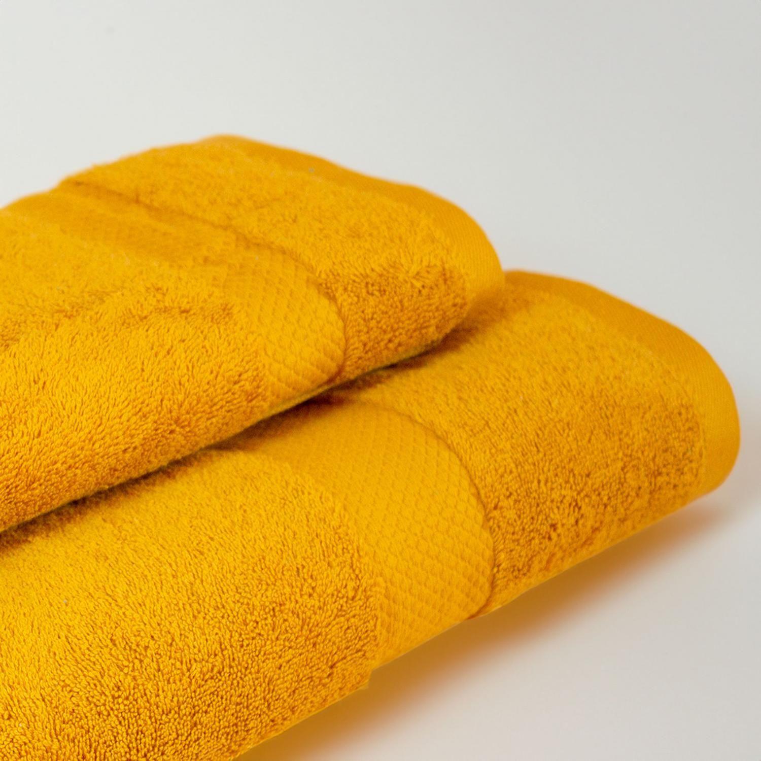 Set de Toallas Calidad Premium 100% Algodón 1070 Gr Amarillo-2