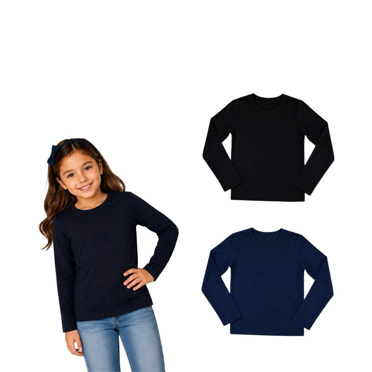 PACK POLERAS BASICAS NINA y NINO CONFECCION NACIONAL-2