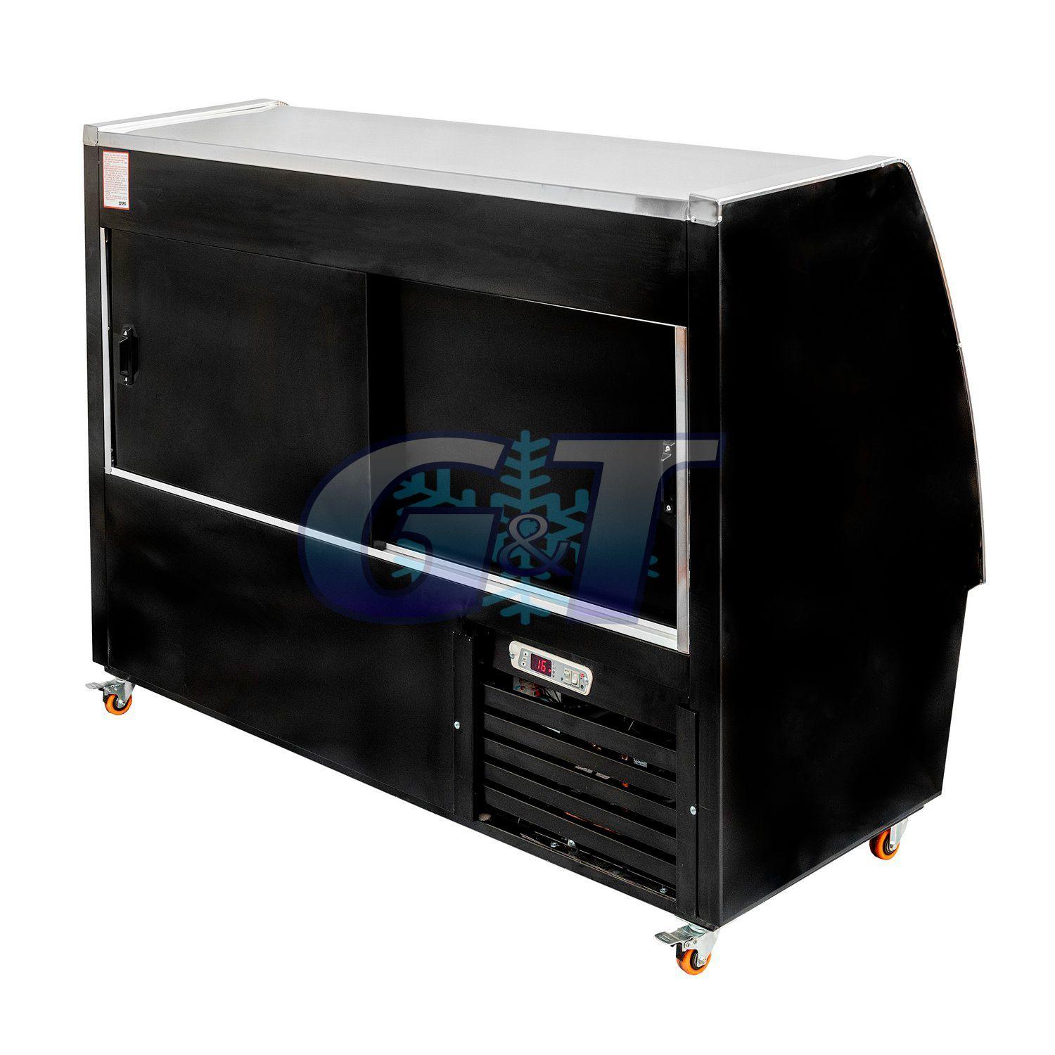 Vitrina Refrigerada Vidrio Semi Curvo 1mt 50cms-2