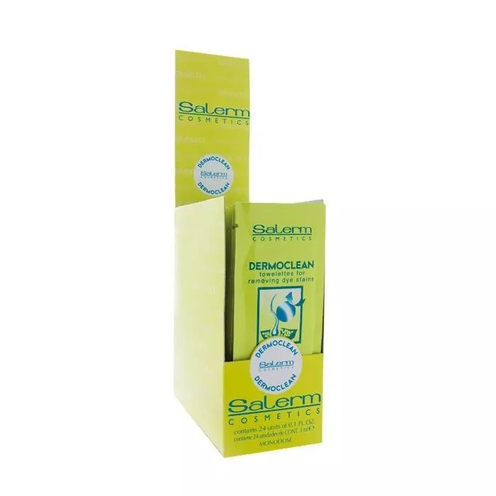 SALERM Caja 24 Sachet Toallitas Dermoclean Quitamanchas Tintura-2